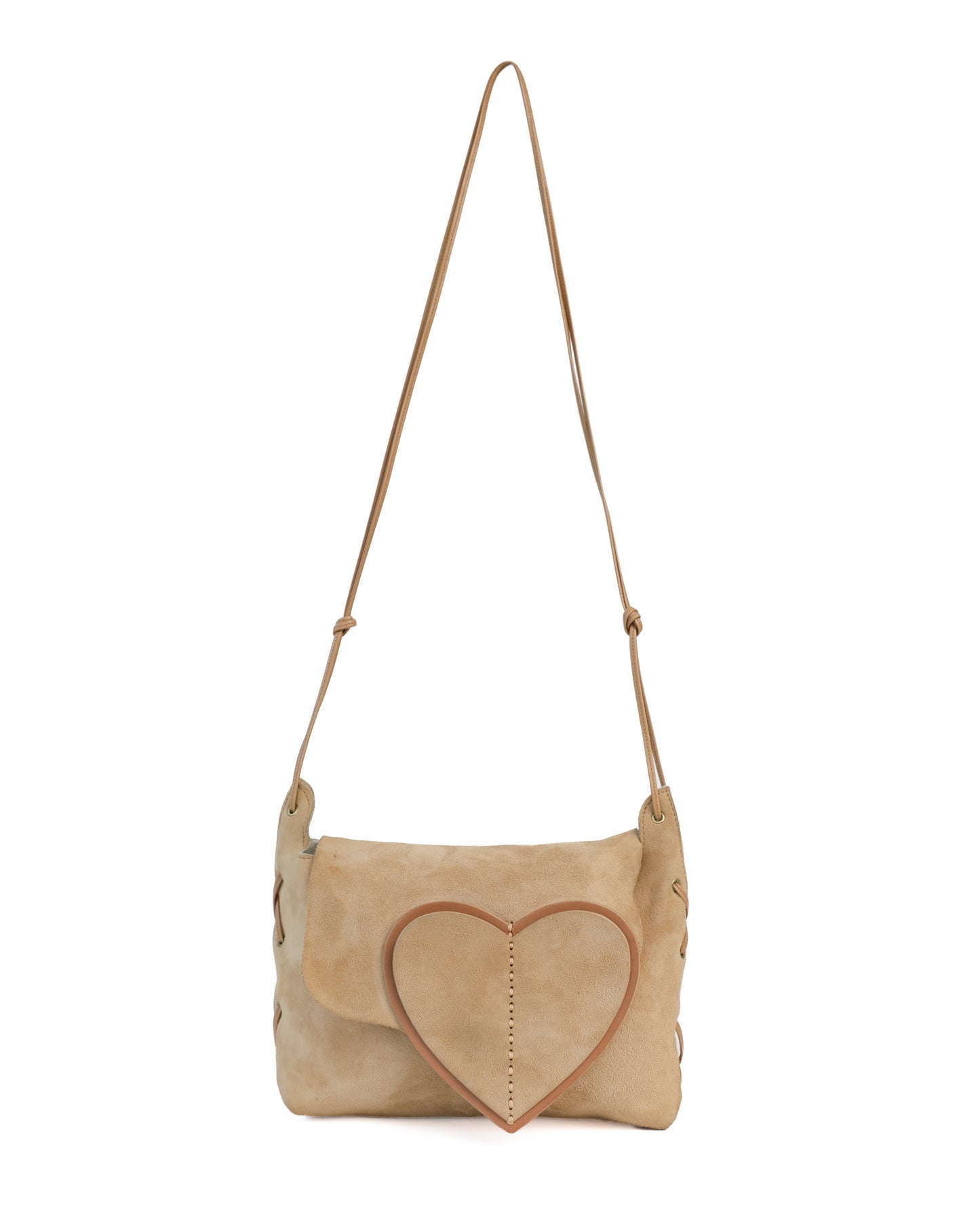 Gucci Beige Suede Heart Bag