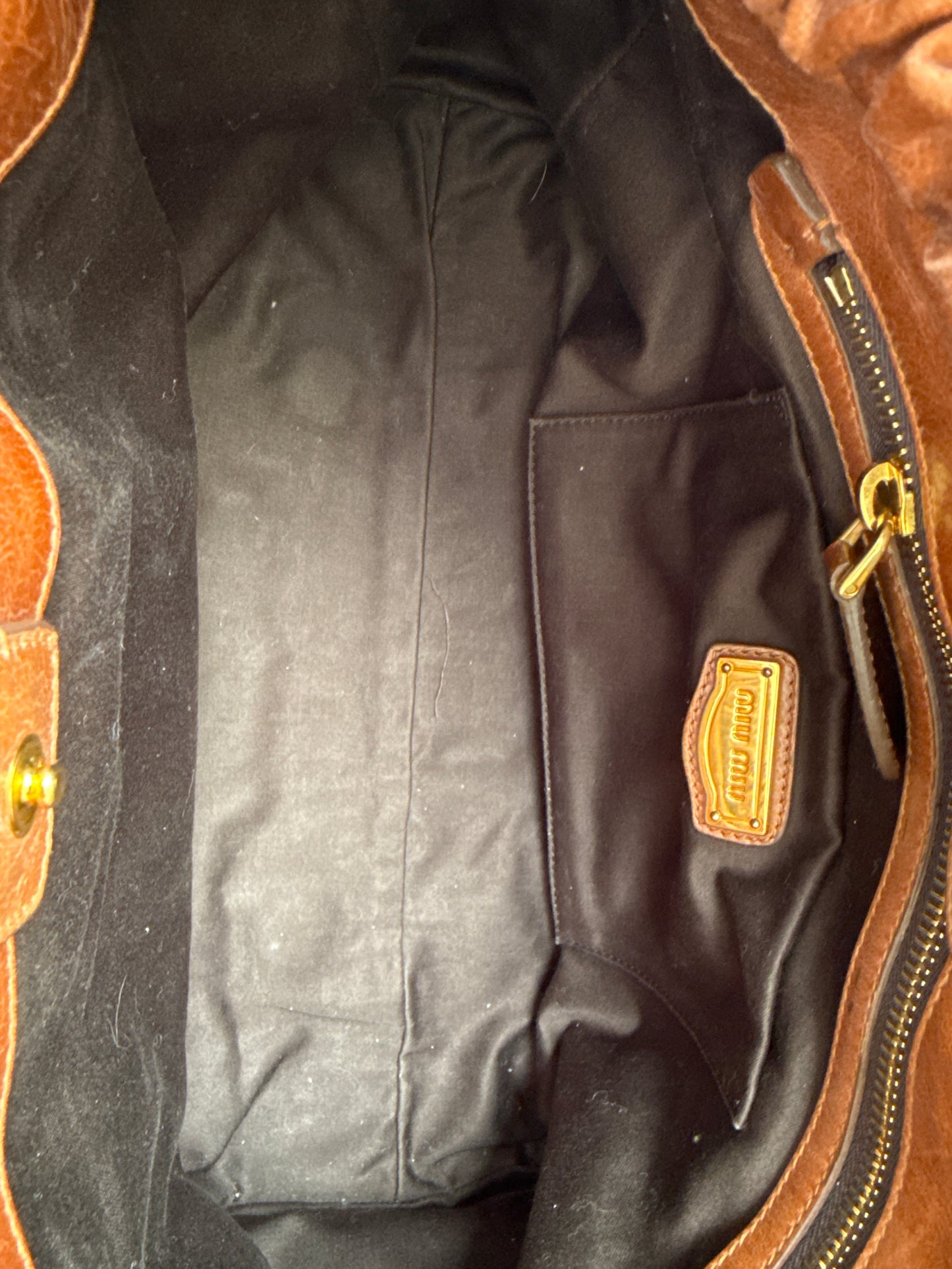 Miu Miu Brown Leather Vitello Bag