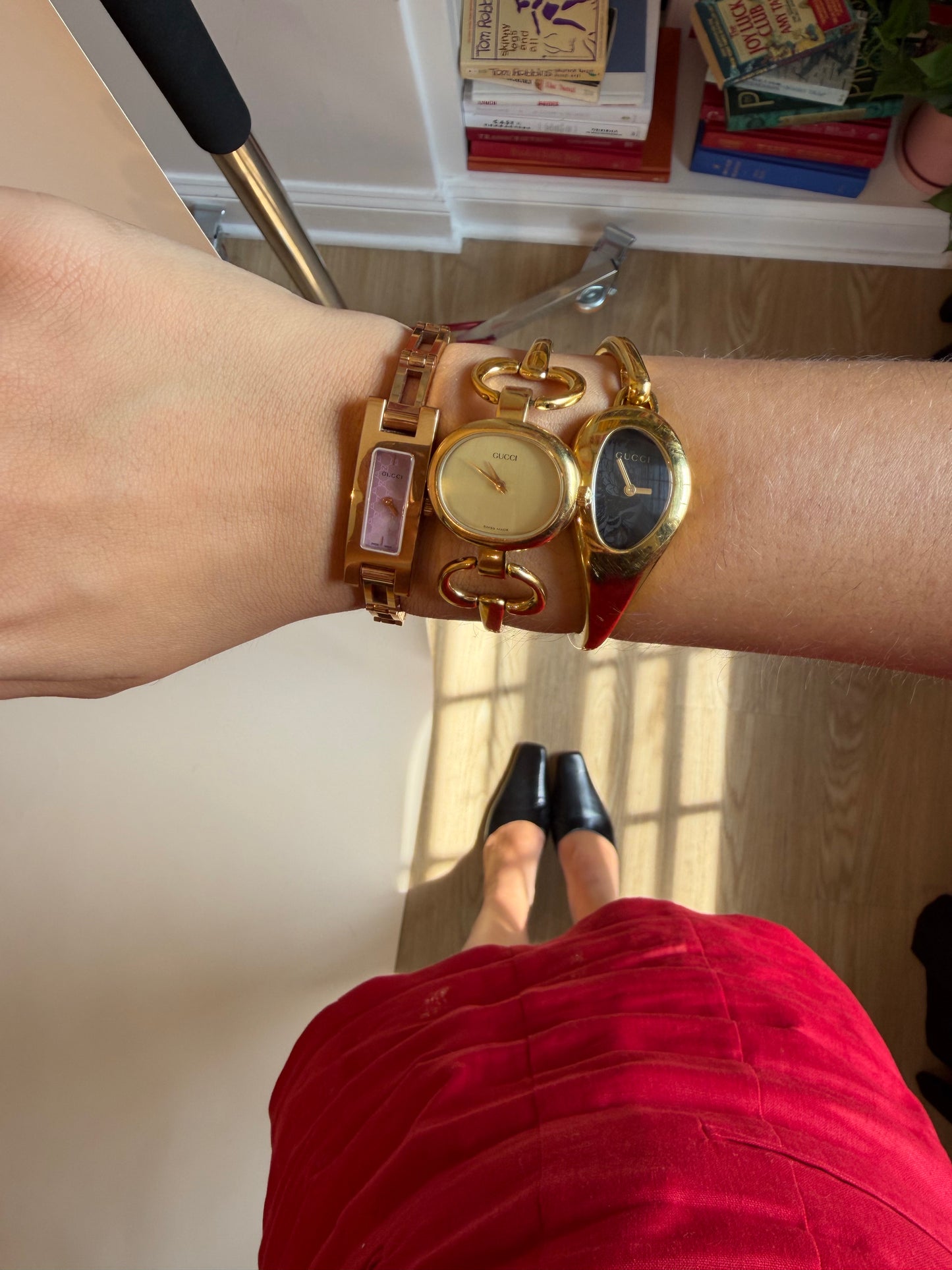 Gucci Gold 103 Dial Bangle Watch