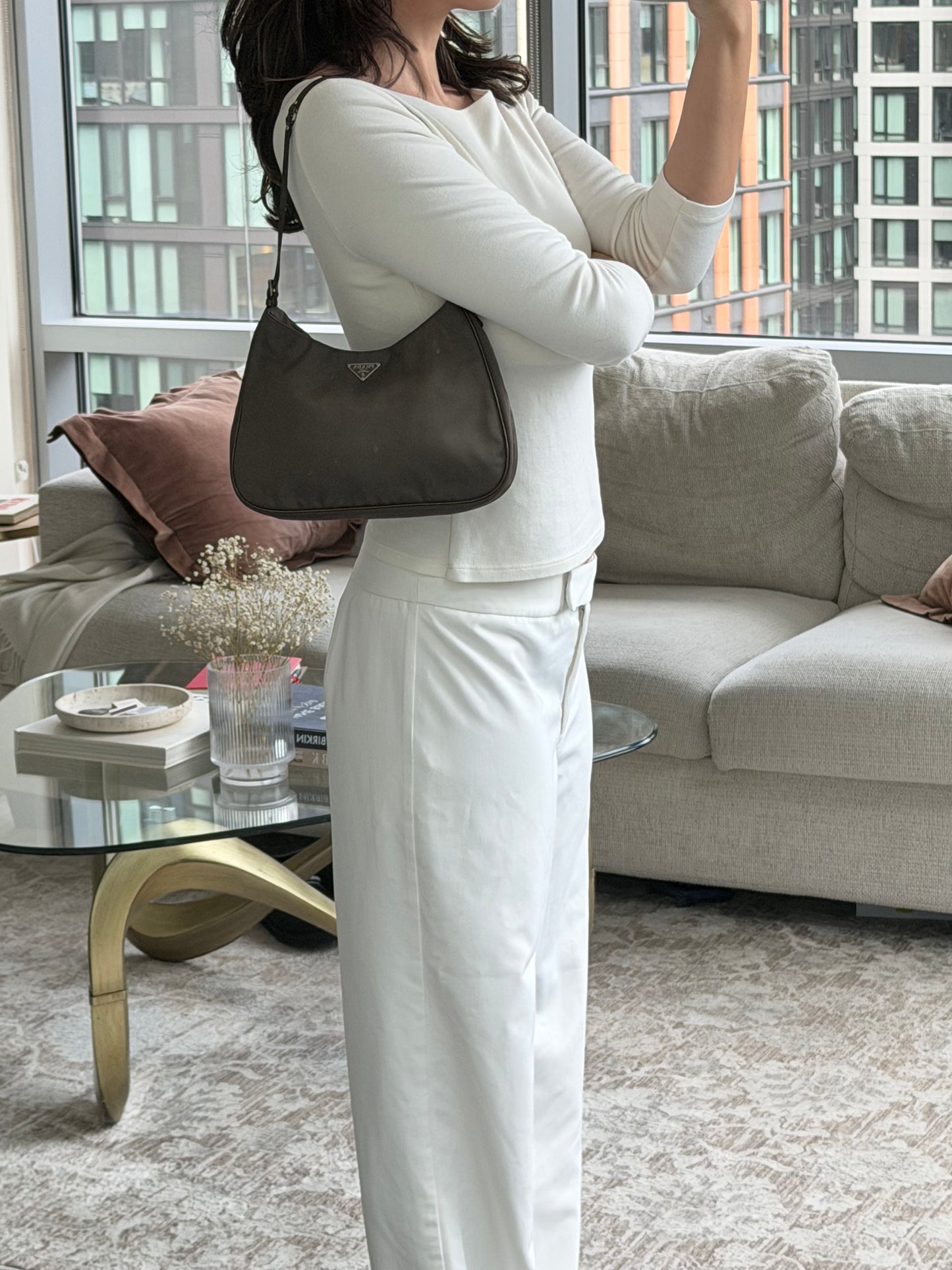 Prada Brown Cleo Shoulder Bag