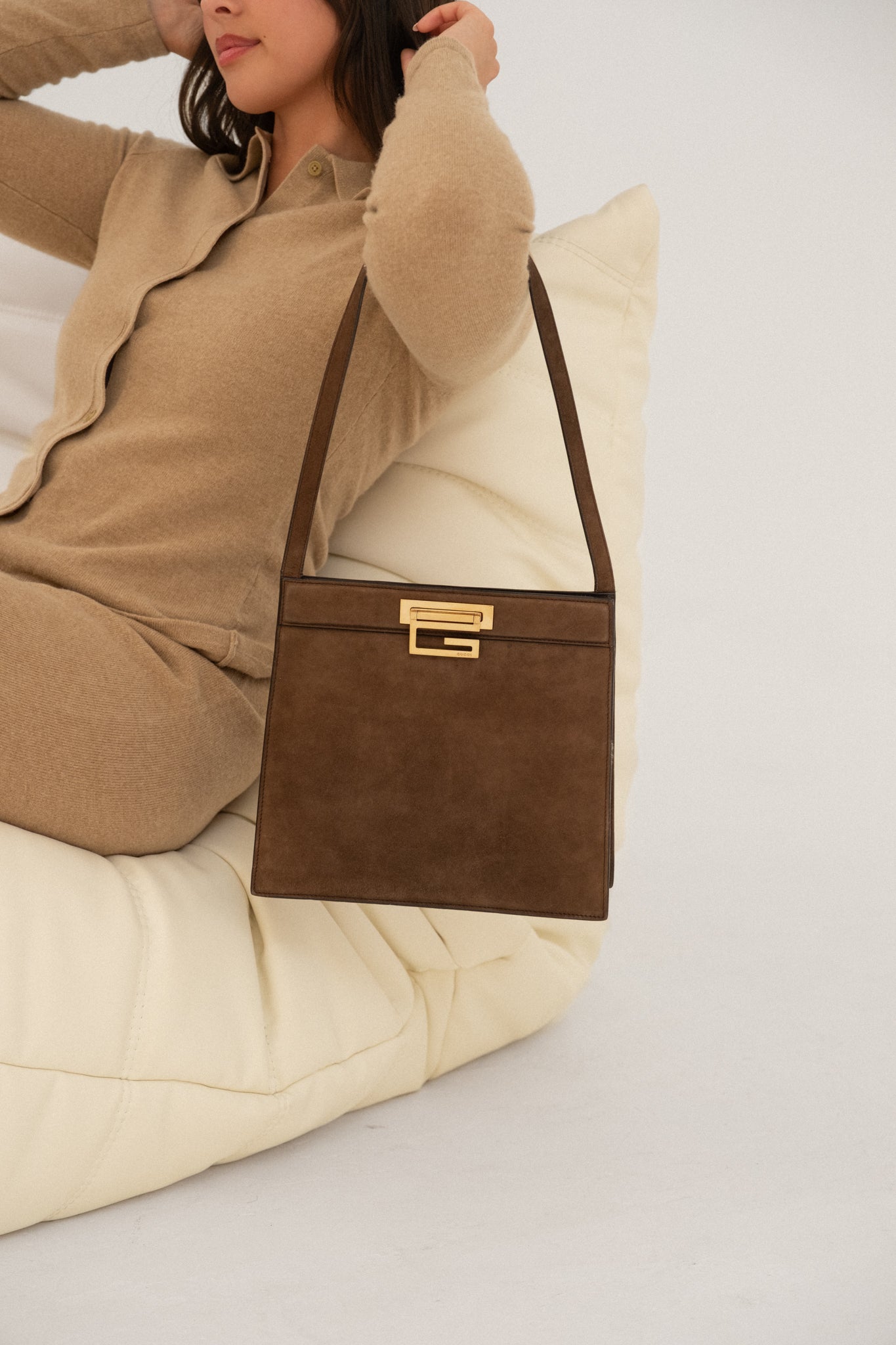 Gucci Brown Suede G Bag