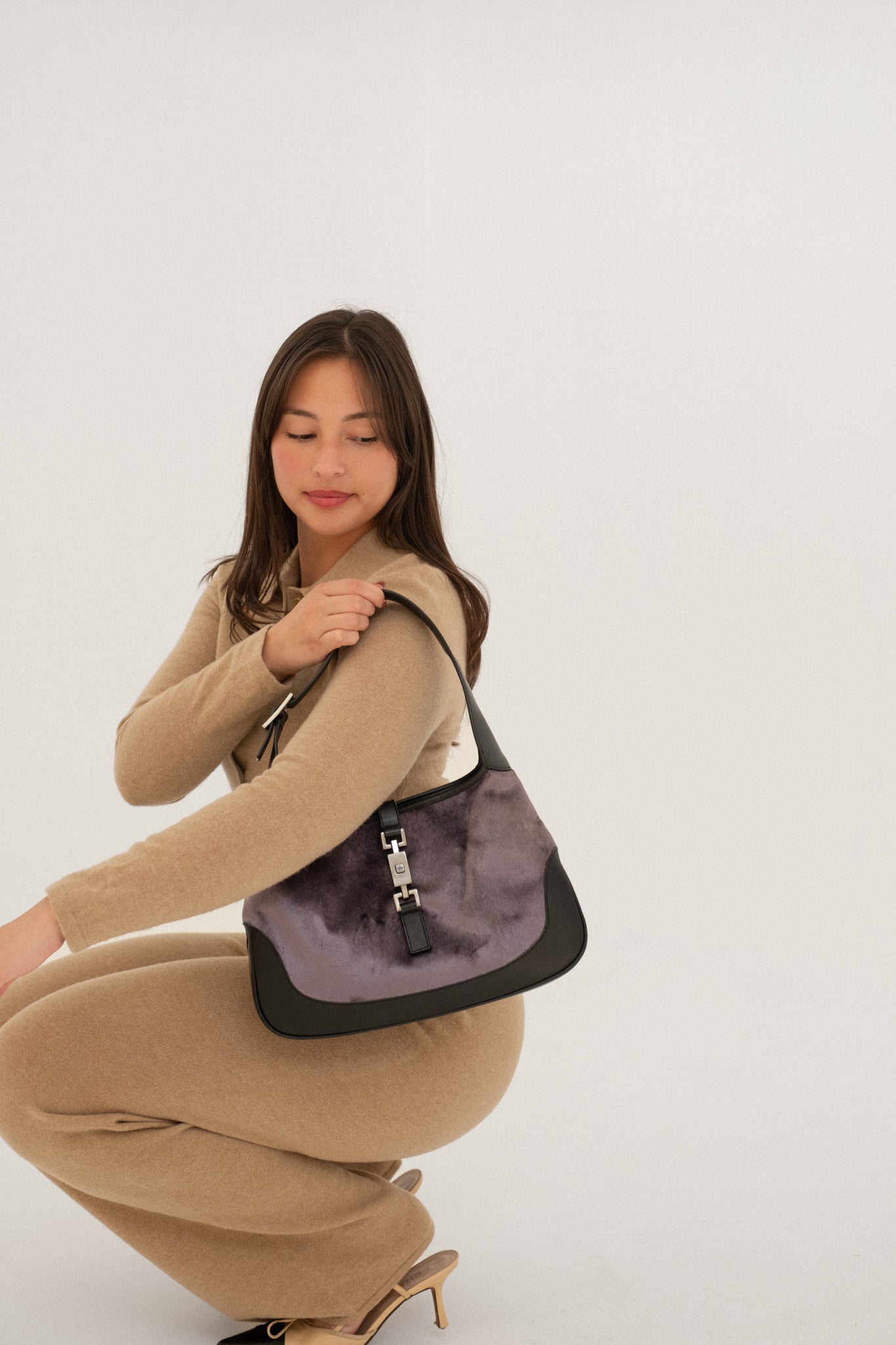 Gucci Velvet Purple Jackie Bag