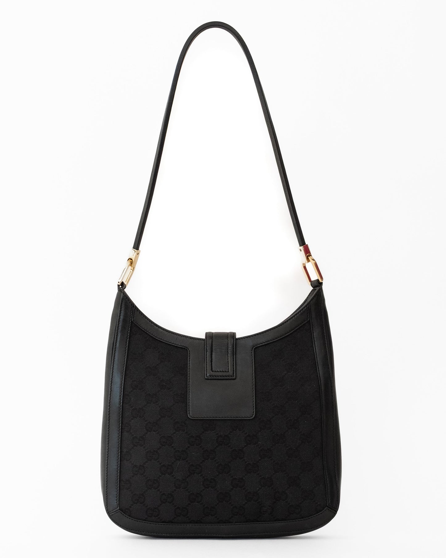 Gucci G Monogram Black Shoulder Bag
