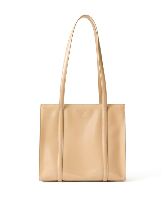 Prada Tan Leather Tote Bag
