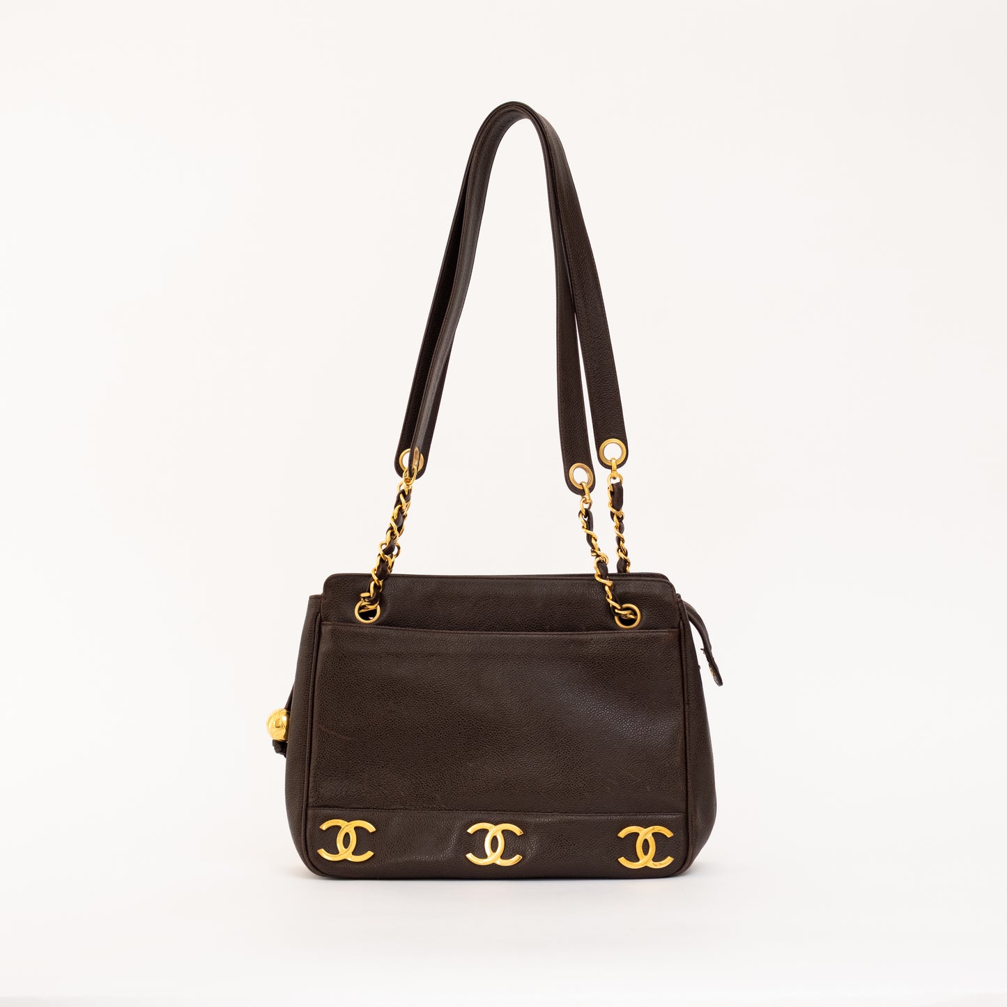 Chanel Triple CC Caviar Leather Shoulder Bag