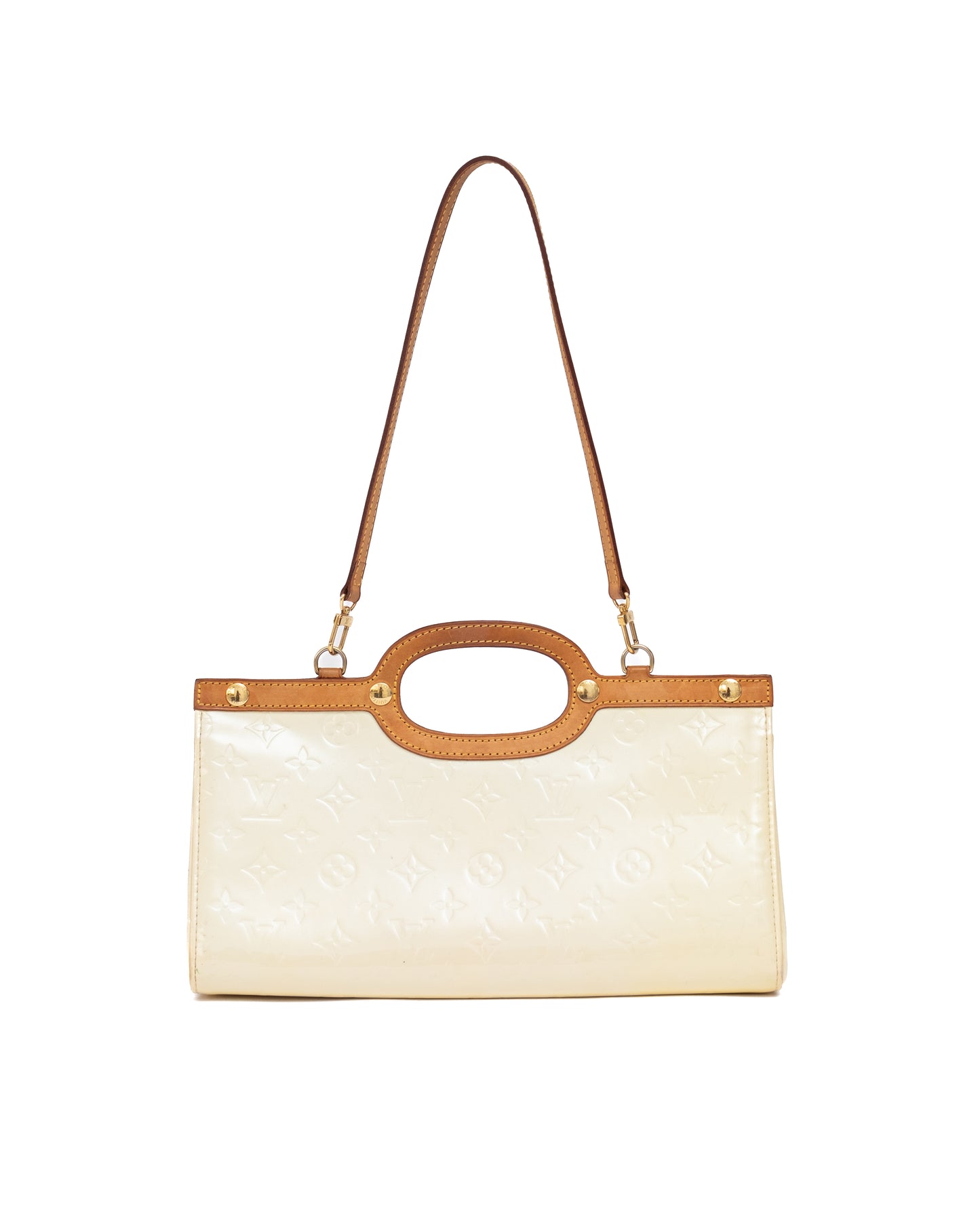 Louis Vuitton Vernis Cream Roxbury Bag