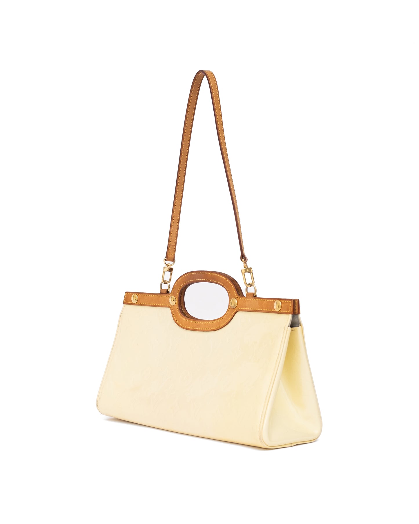 Louis Vuitton Vernis Cream Roxbury Bag