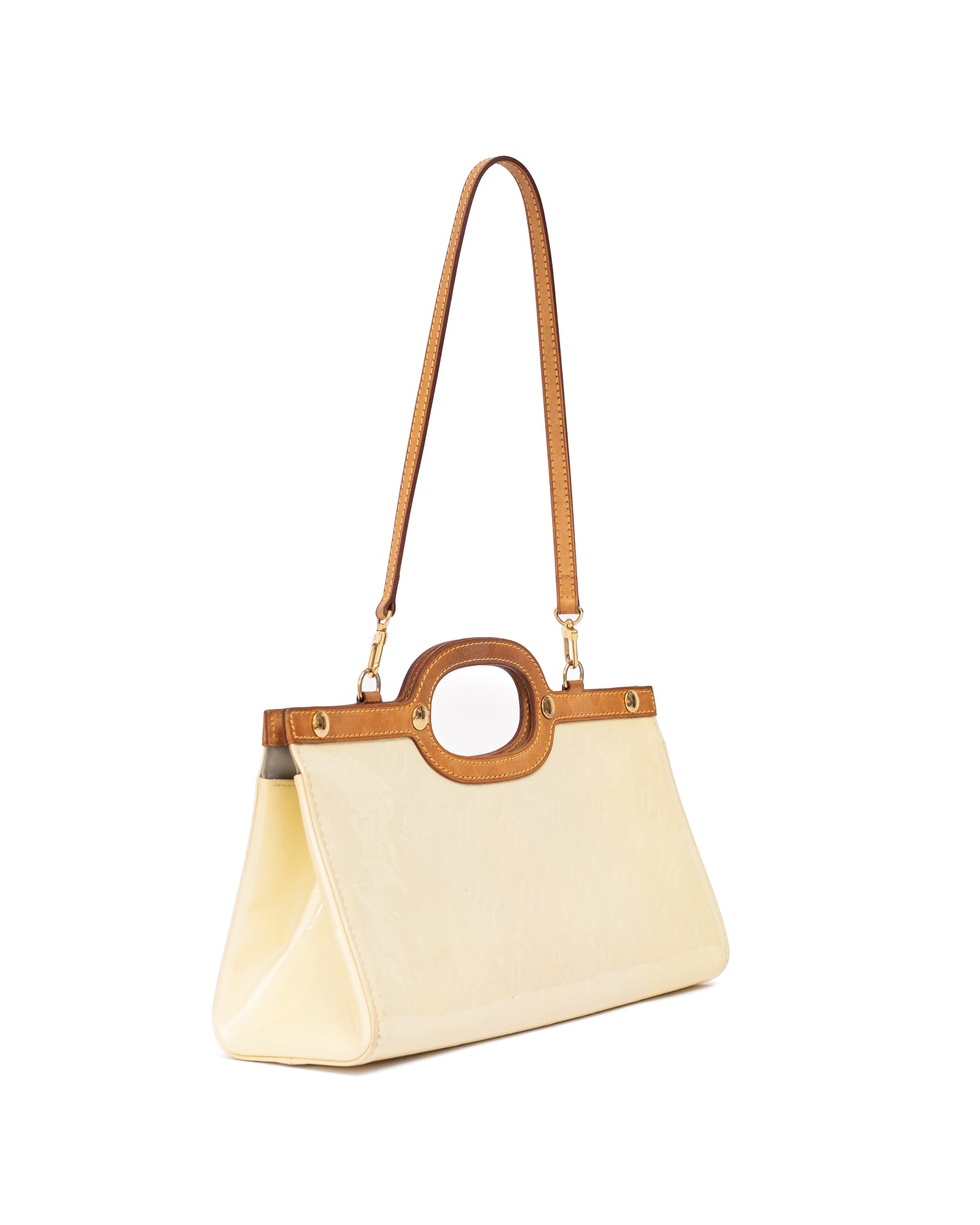 Louis Vuitton Vernis Cream Roxbury Bag