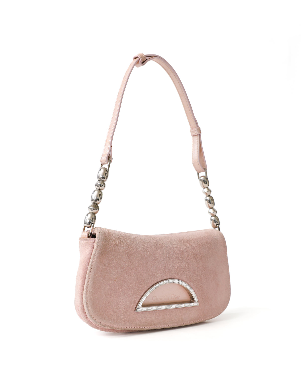 Christian Dior Malice Pink Suede Shoulder Bag
