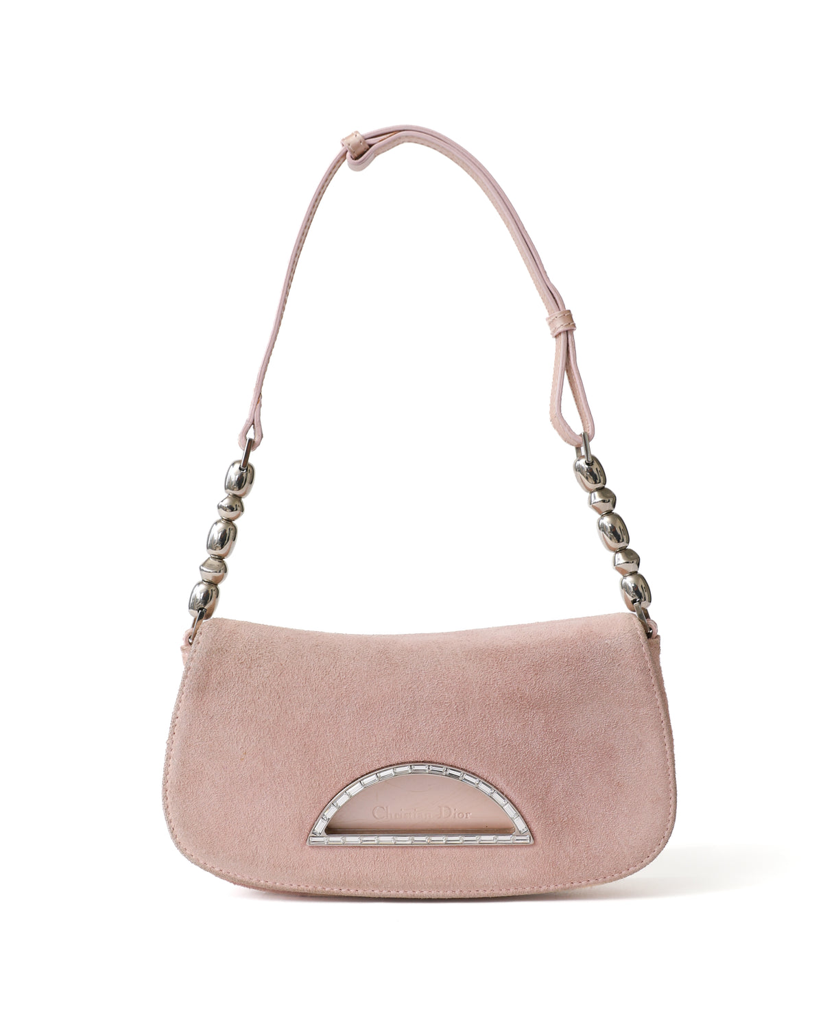 Christian Dior Malice Pink Suede Shoulder Bag