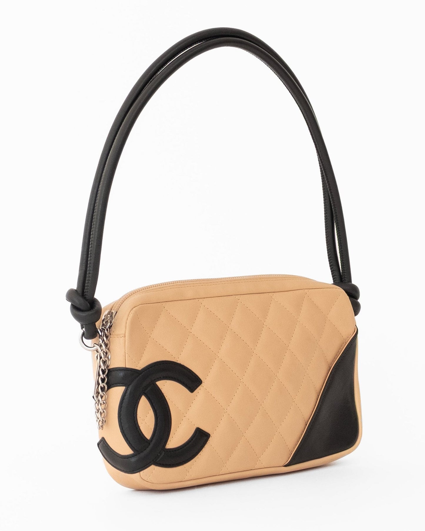 Chanel Cambon Quilted Tan Pochette