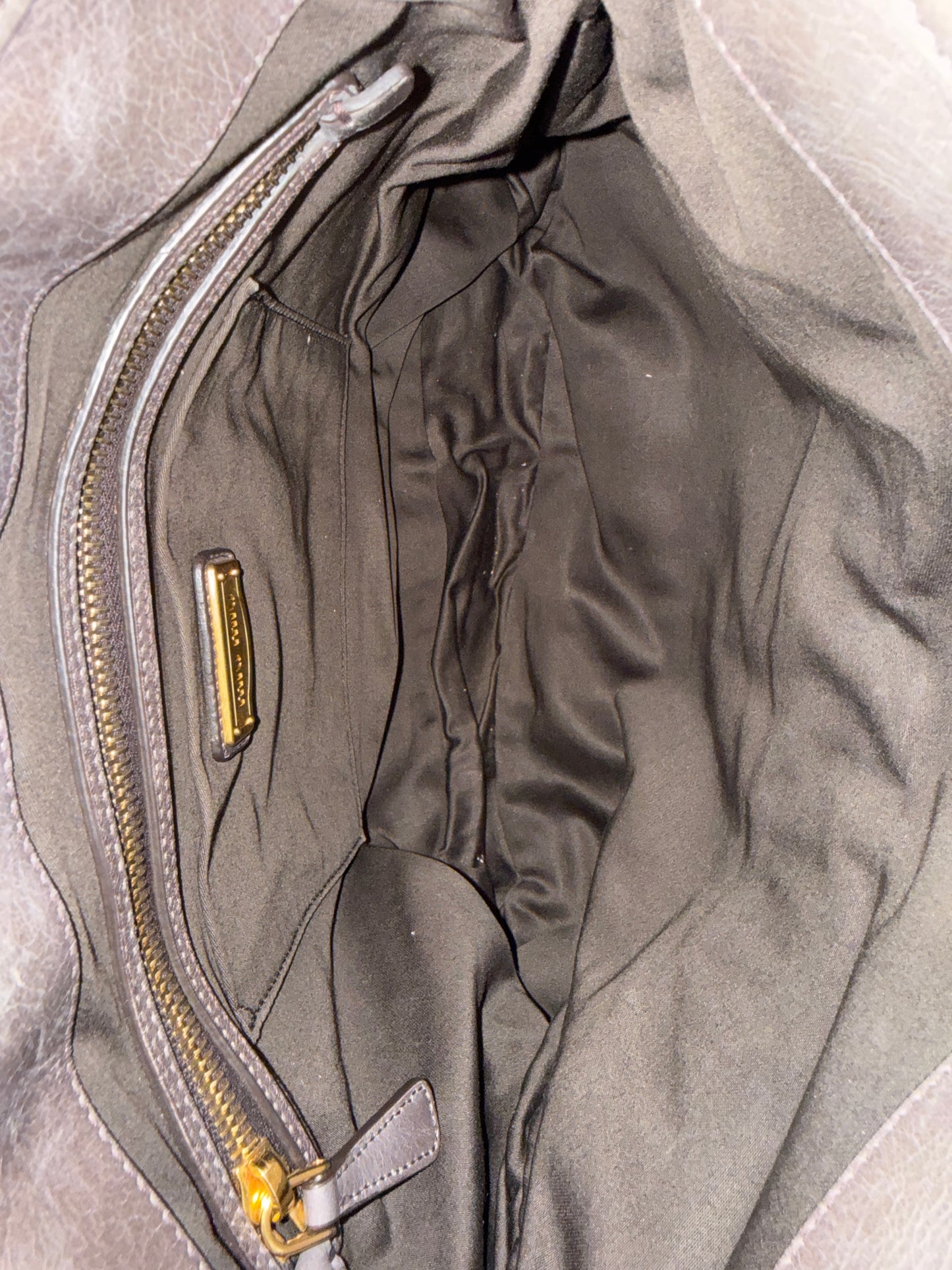 Miu Miu Vitello Gray Crossbody Bag