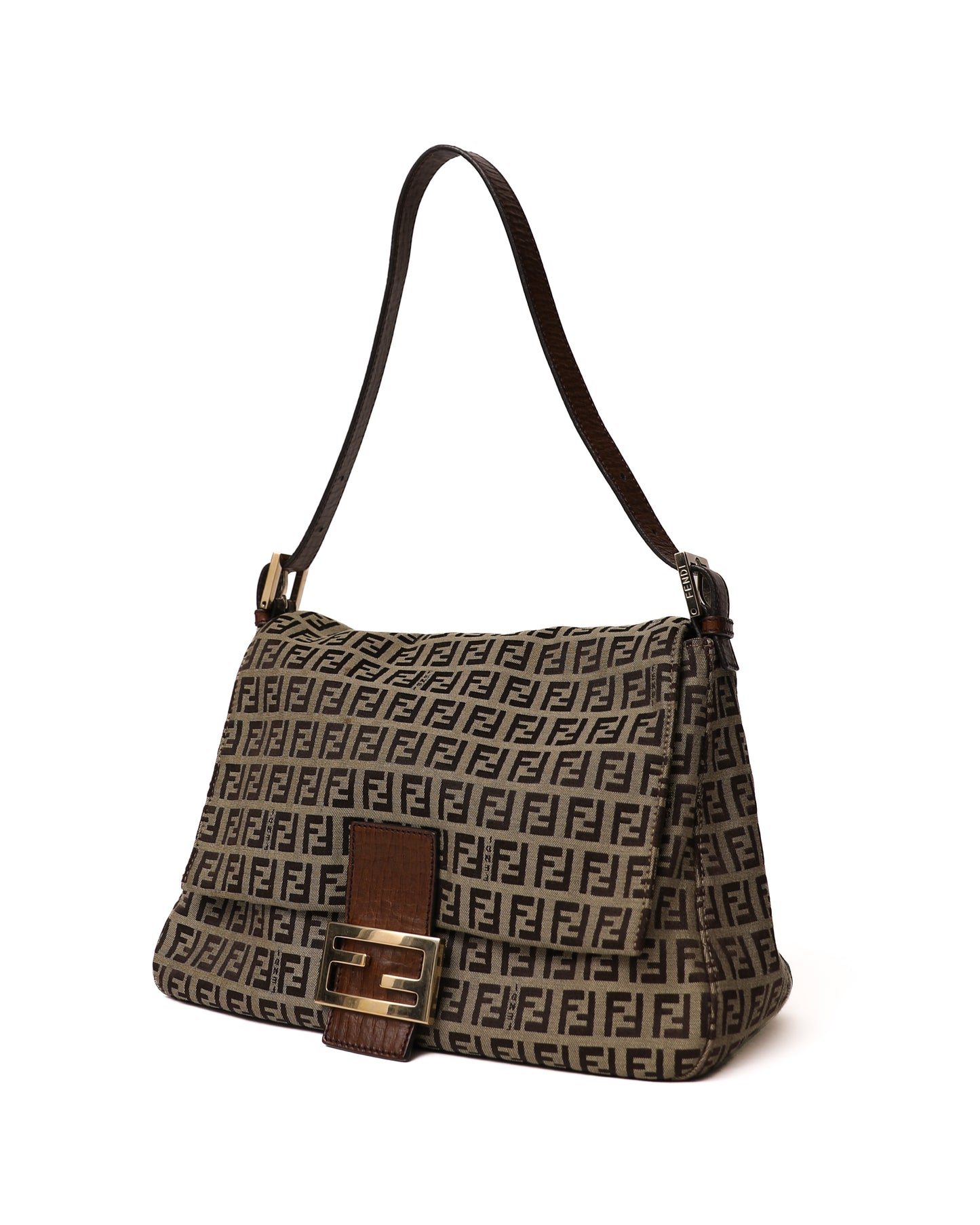 Fendi Brown Zucchino Mama Baguette