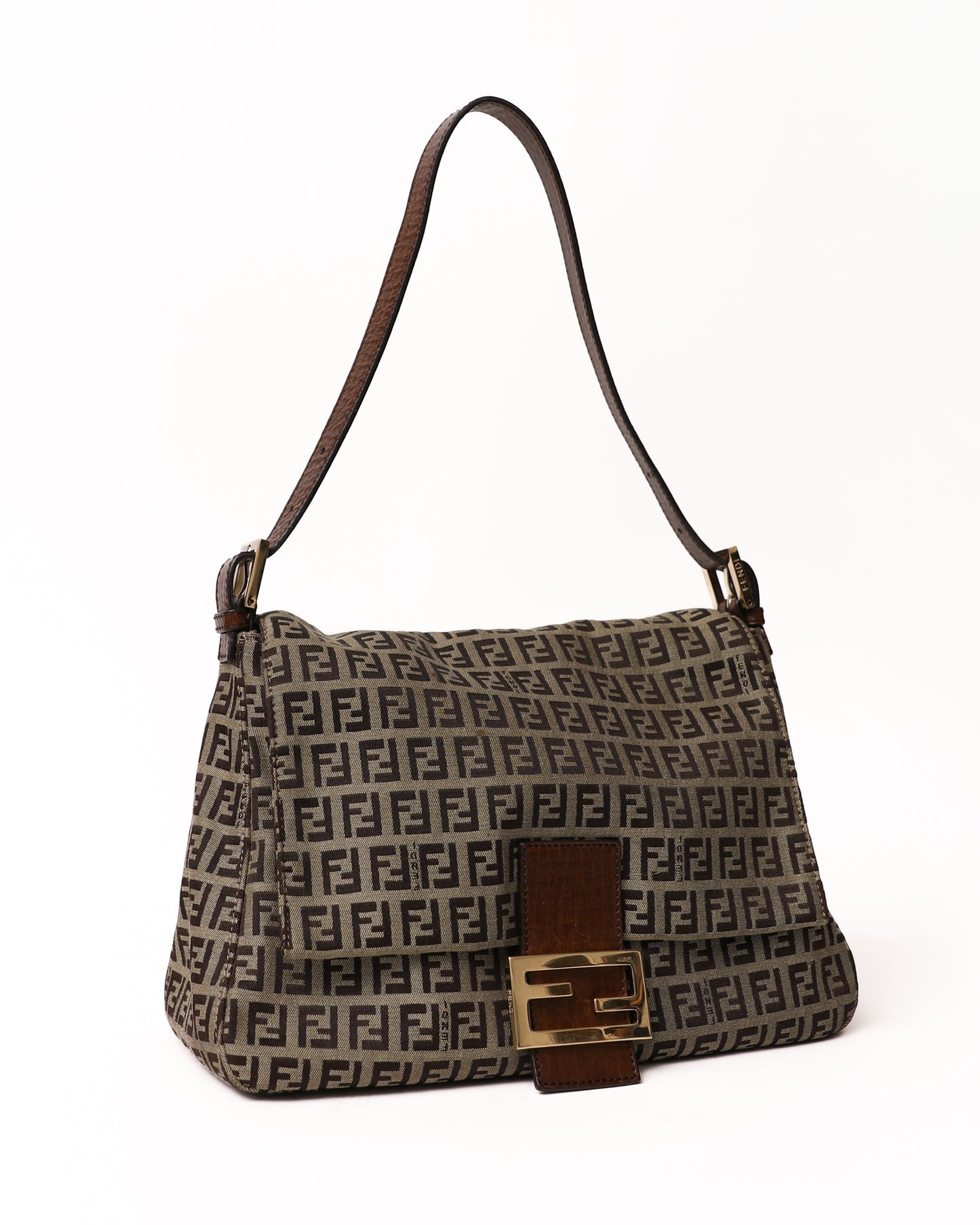 Fendi Brown Zucchino Mama Baguette