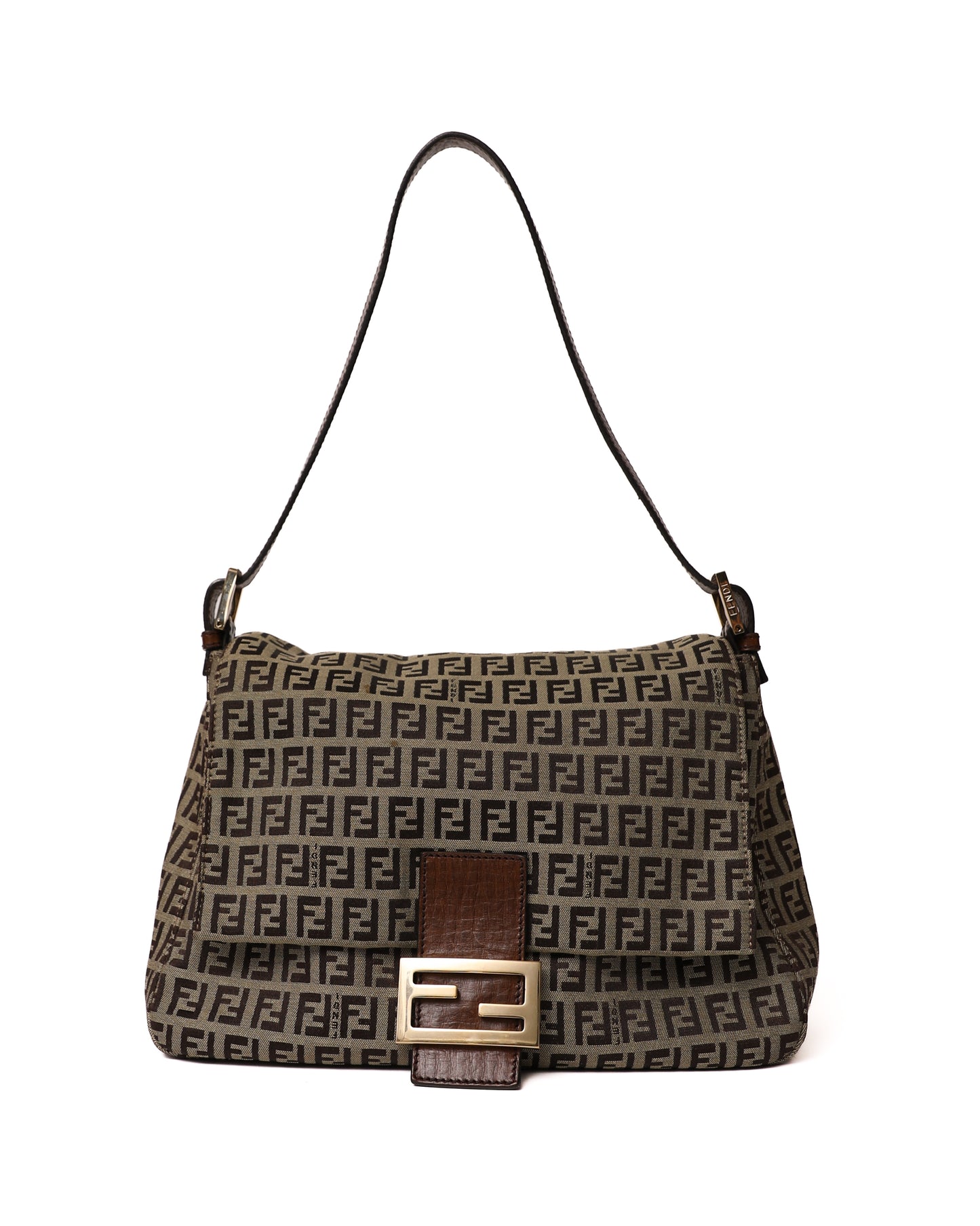 Fendi Brown Zucchino Mama Baguette