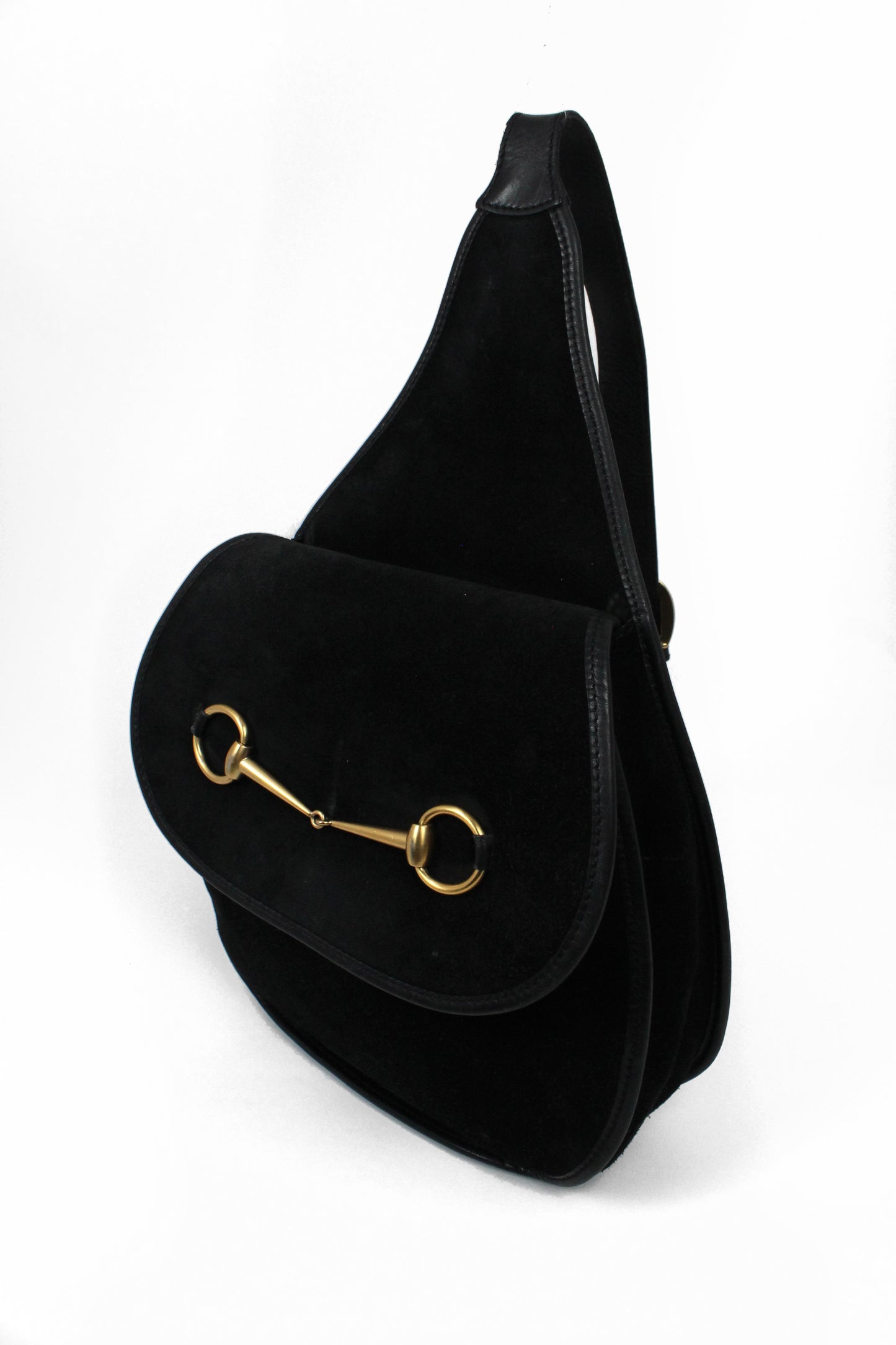 Gucci Suede Horsebit Slingback Bag