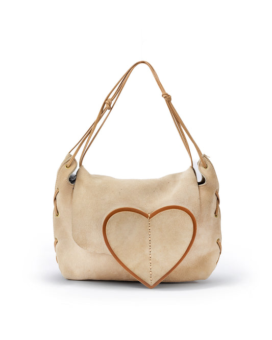 Gucci Heart Suede Tan Bag