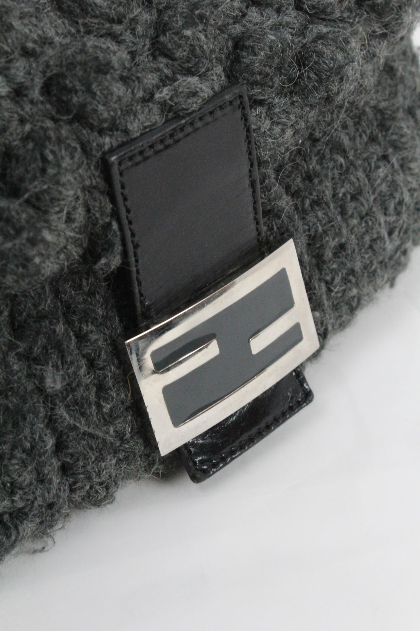 Fendi wool knit baguette