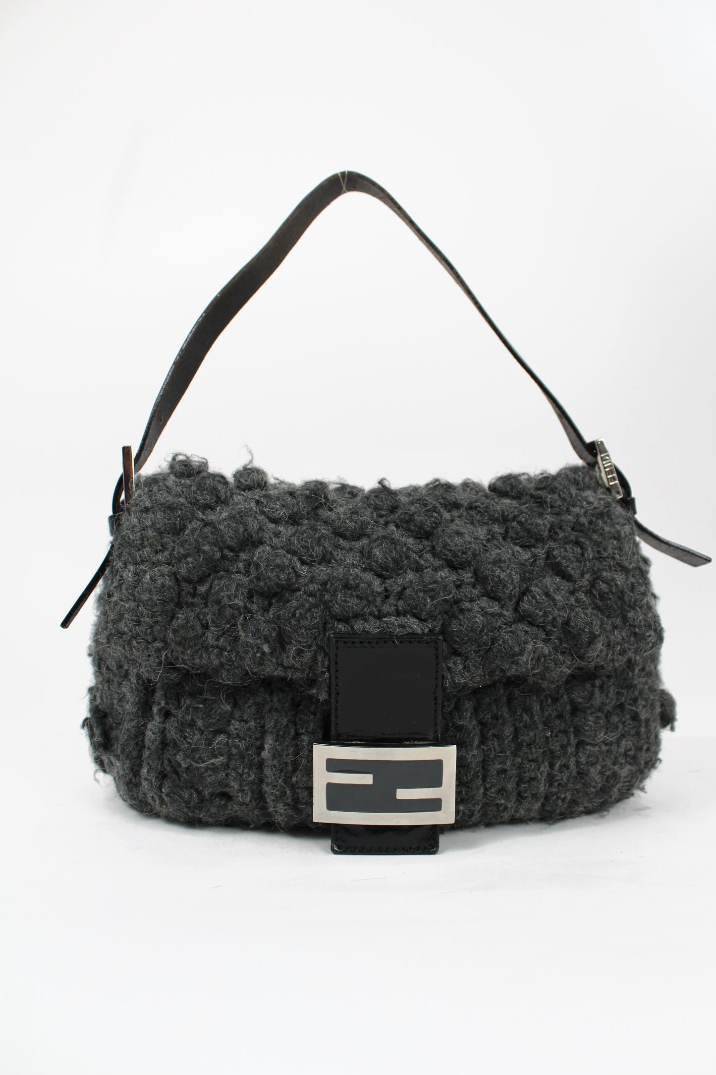 Fendi wool knit baguette