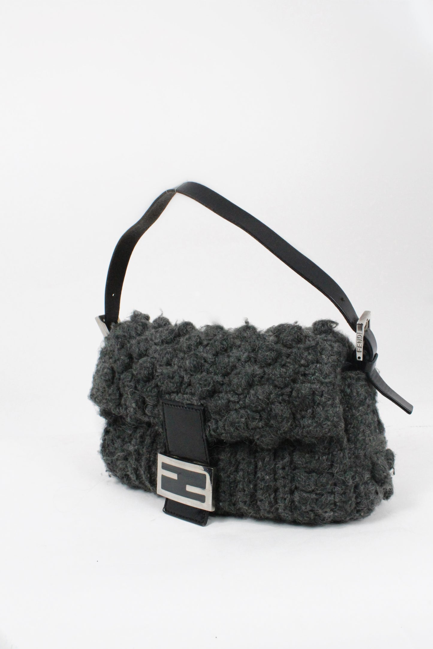 Fendi wool knit baguette