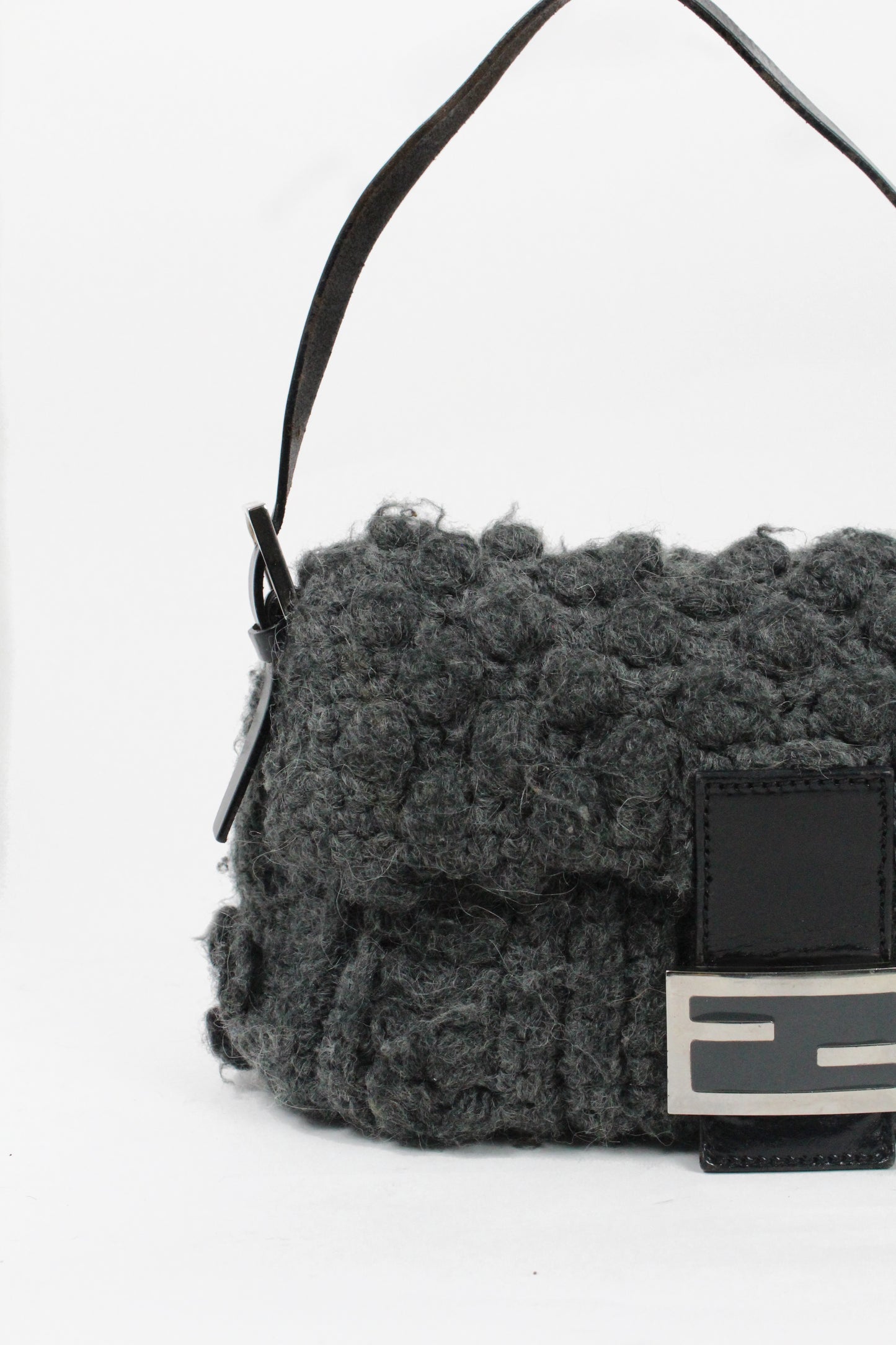 Fendi wool knit baguette