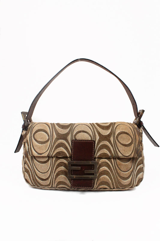 Fendi Swirl Ponyhair Baguette