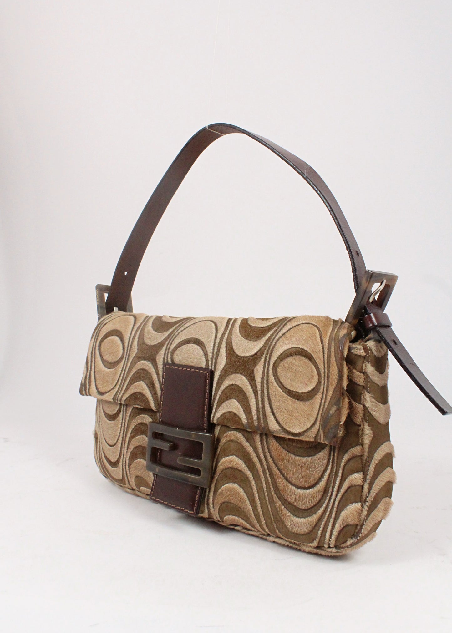 Fendi Swirl Ponyhair Baguette