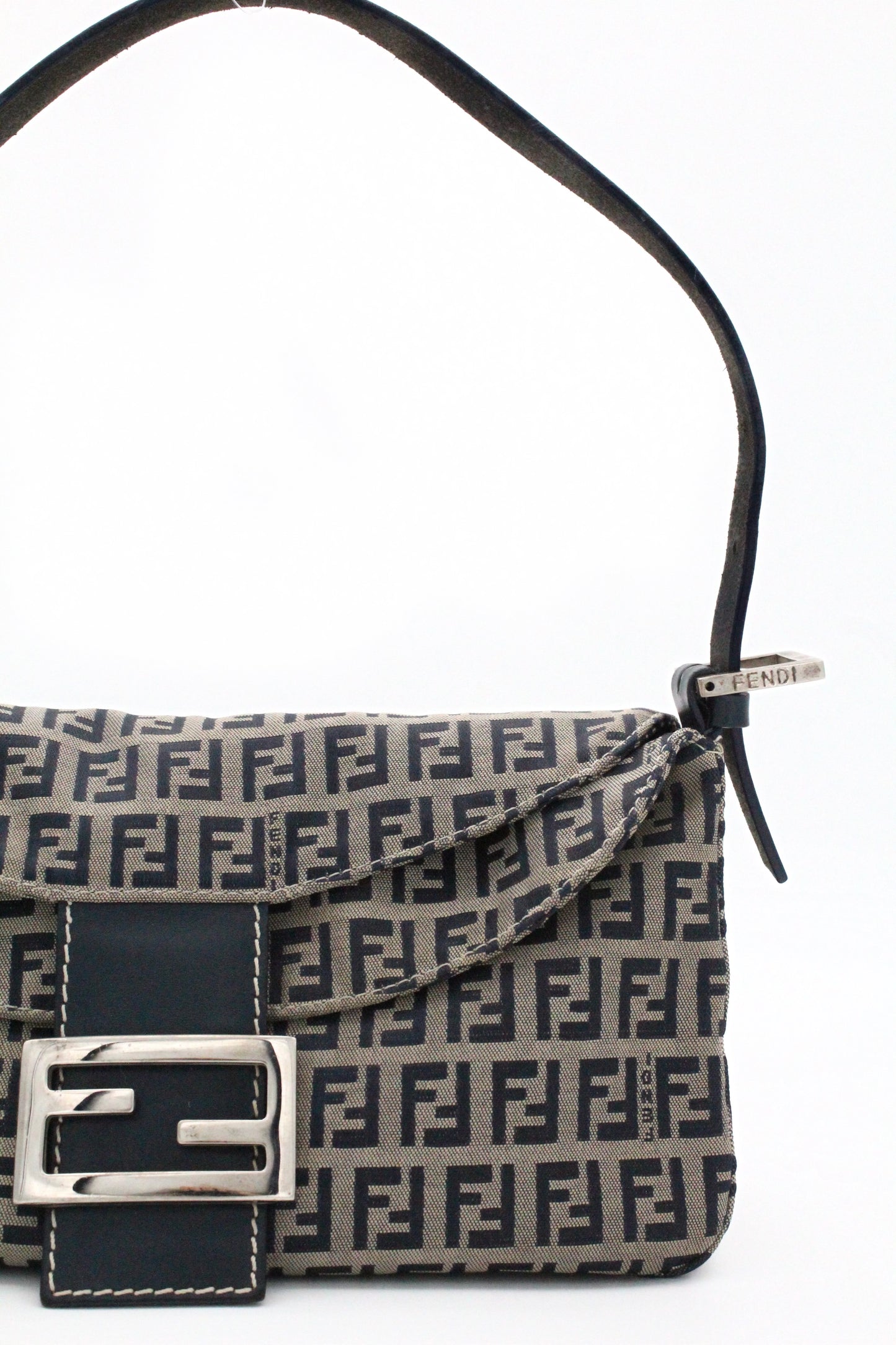 Fendi Double Flap Zucca Baguette