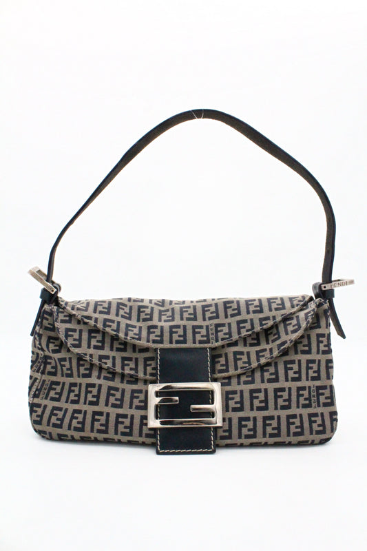 Fendi Double Flap Zucca Baguette