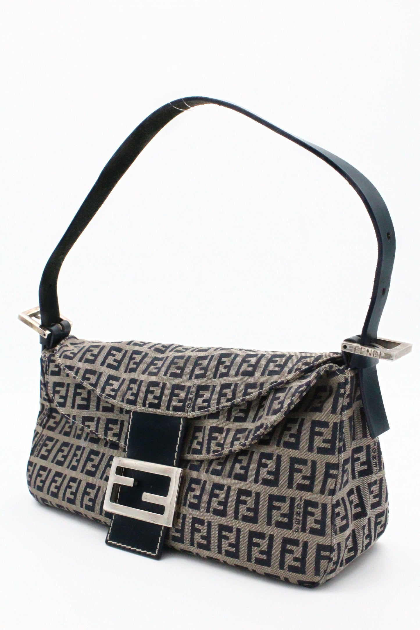 Fendi Double Flap Zucca Baguette