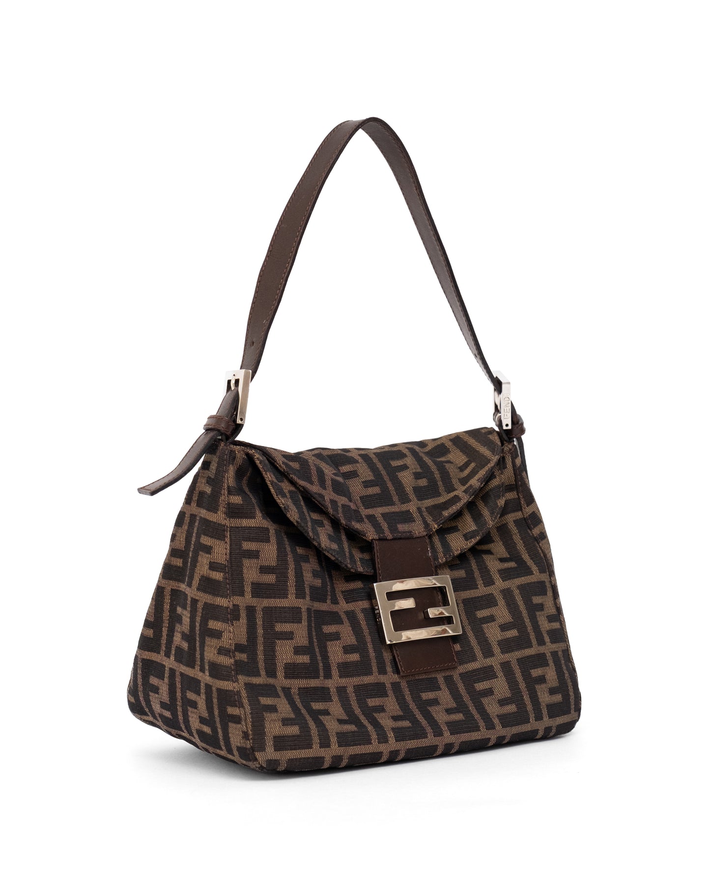 Fendi Zucca Double Flap Baguette