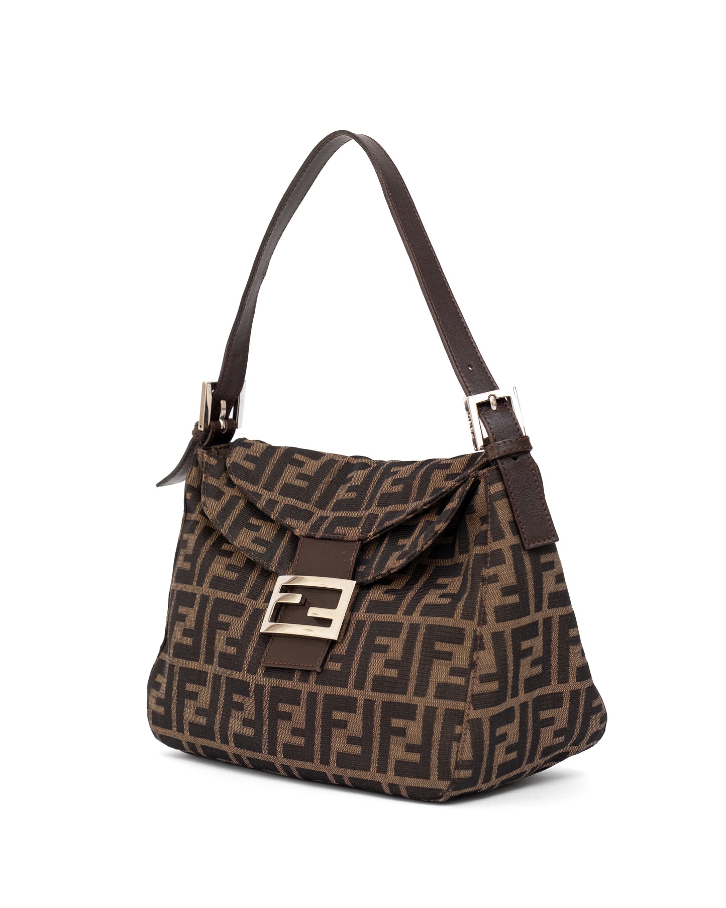 Fendi Zucca Double Flap Baguette