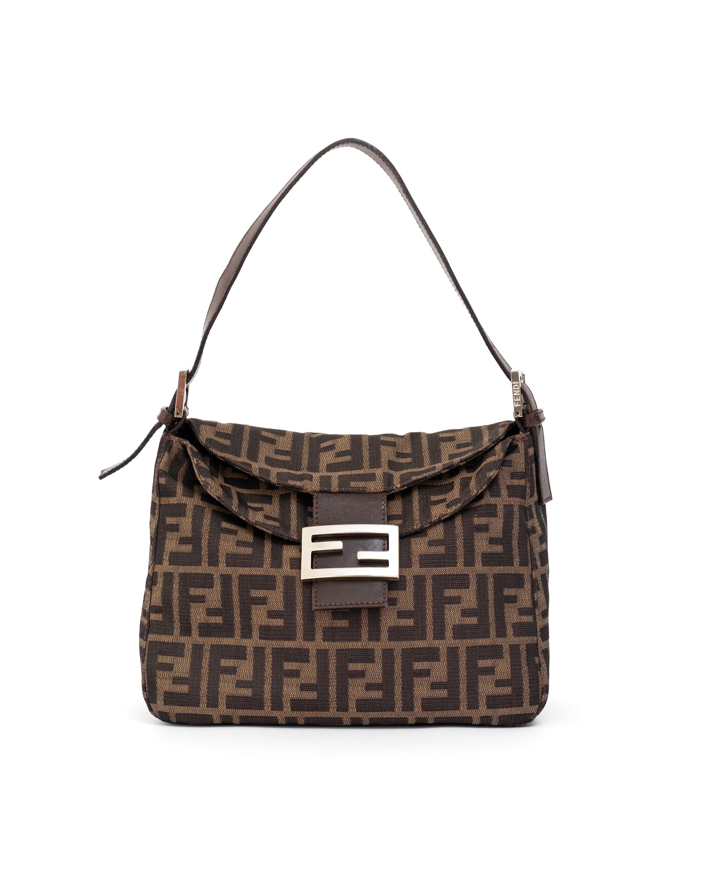 Fendi Zucca Double Flap Baguette