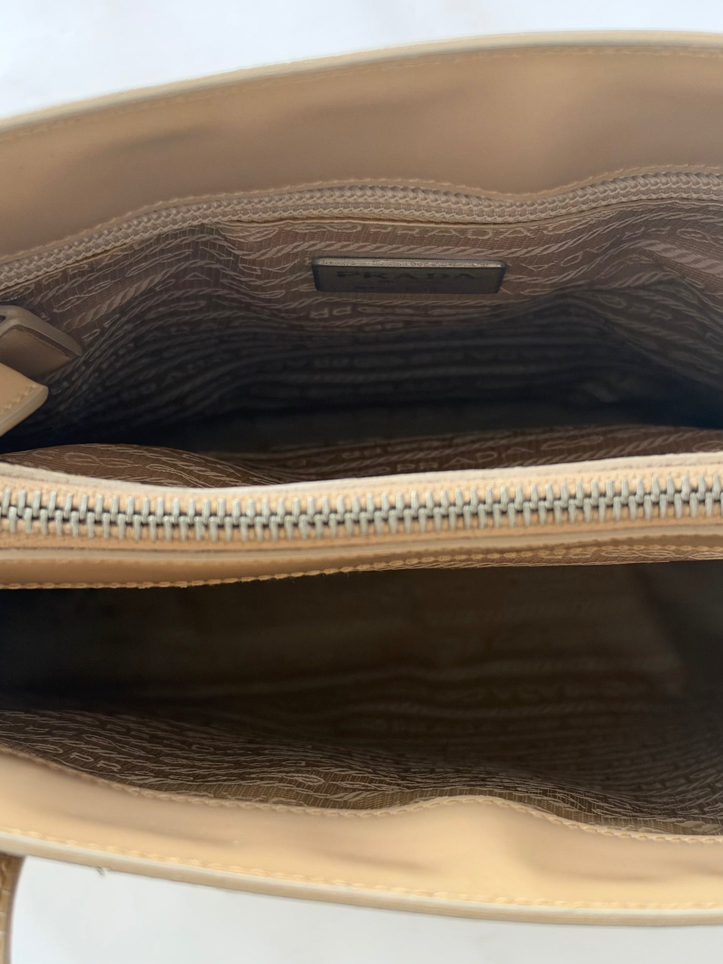 Prada Tan Leather Tote Bag