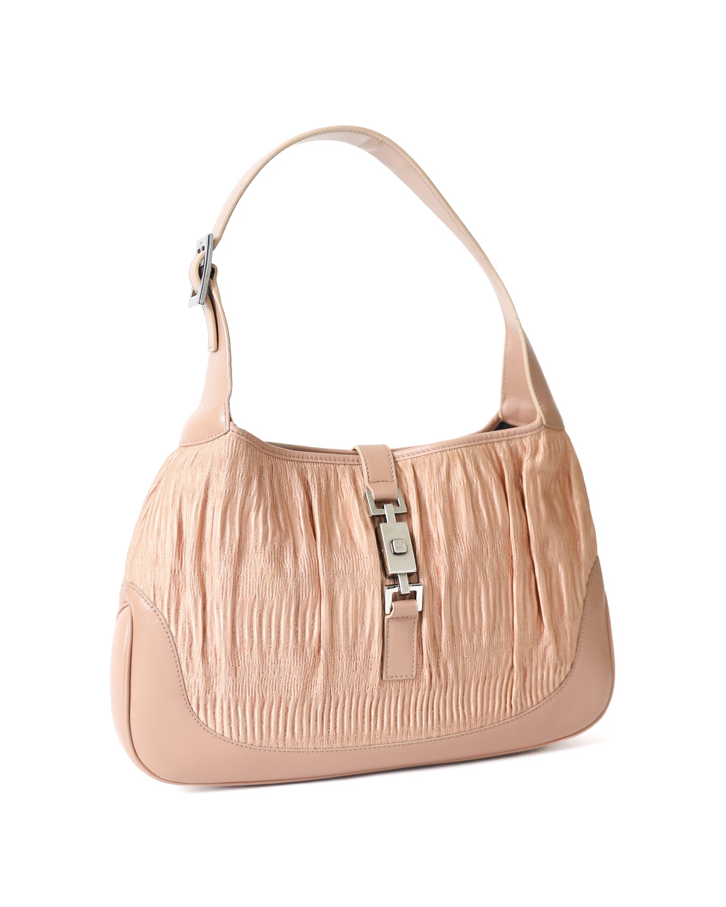RARE Gucci Pink Ruched Satin Jackie Bag