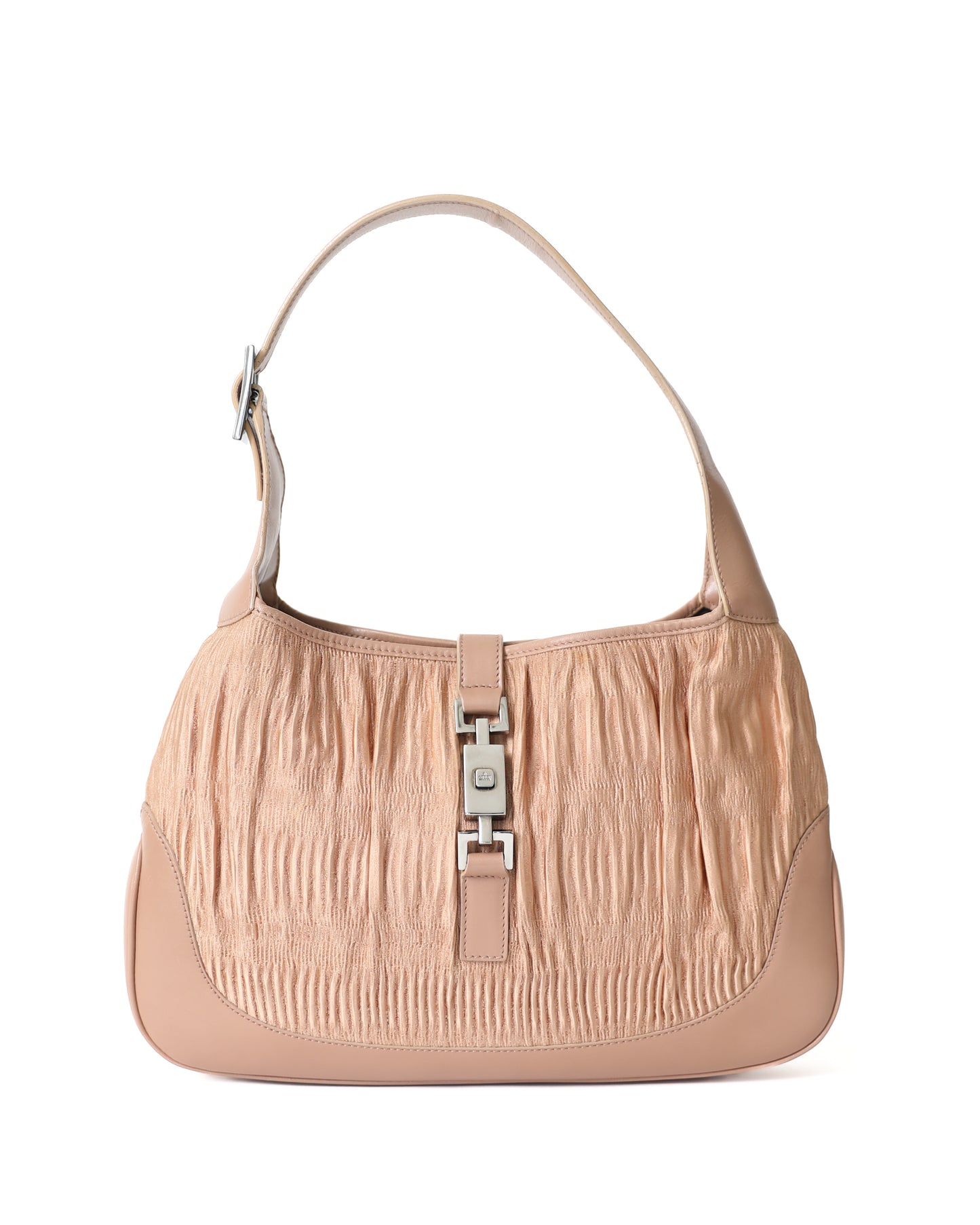 RARE Gucci Pink Ruched Satin Jackie Bag
