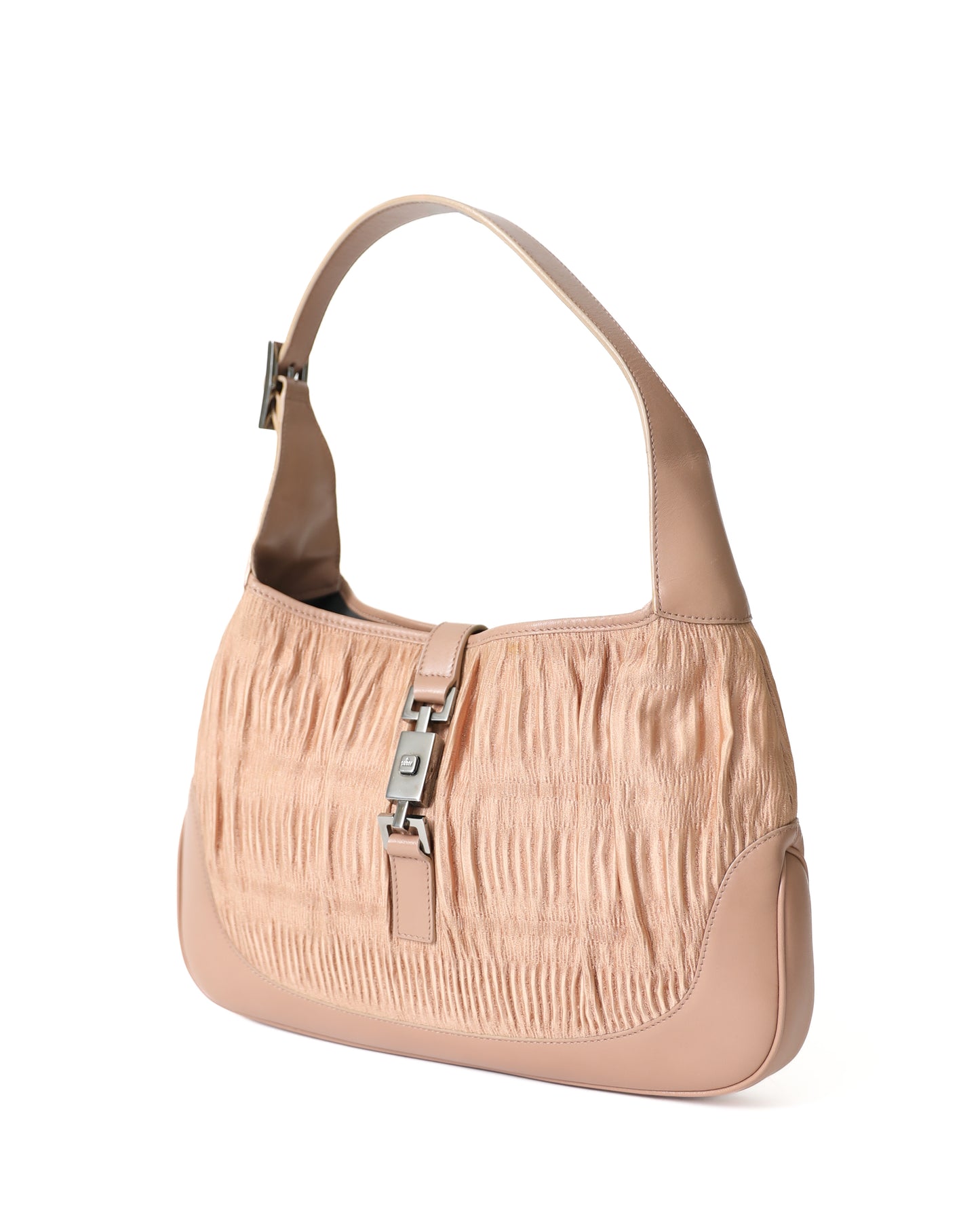 RARE Gucci Pink Ruched Satin Jackie Bag