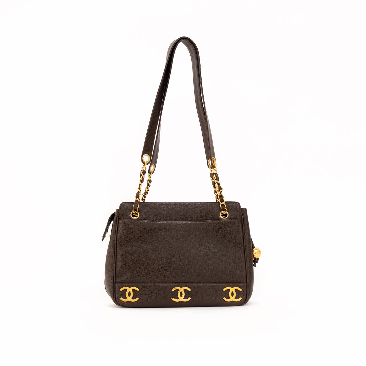 Chanel Triple CC Caviar Leather Shoulder Bag