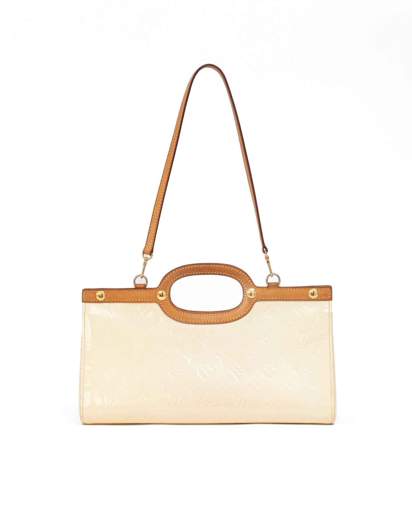 Louis Vuitton Vernis Cream Roxbury Bag