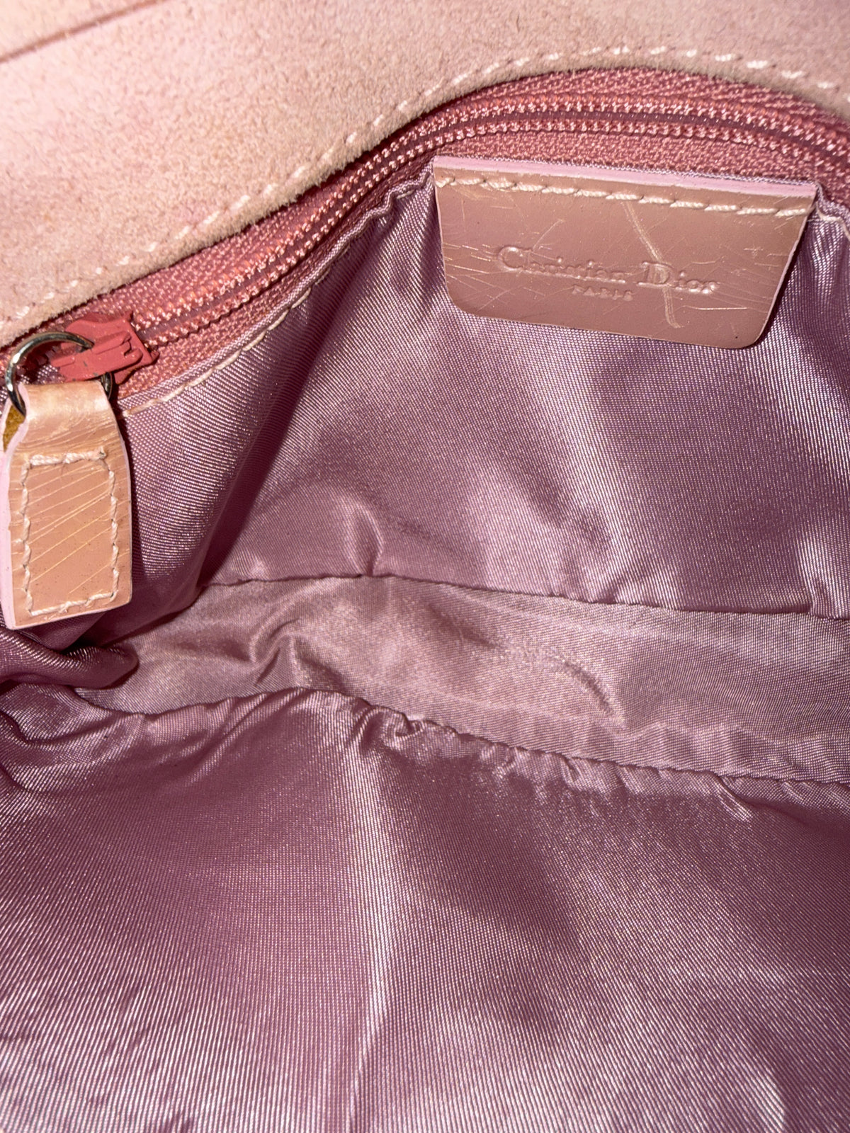 Christian Dior Malice Pink Suede Shoulder Bag