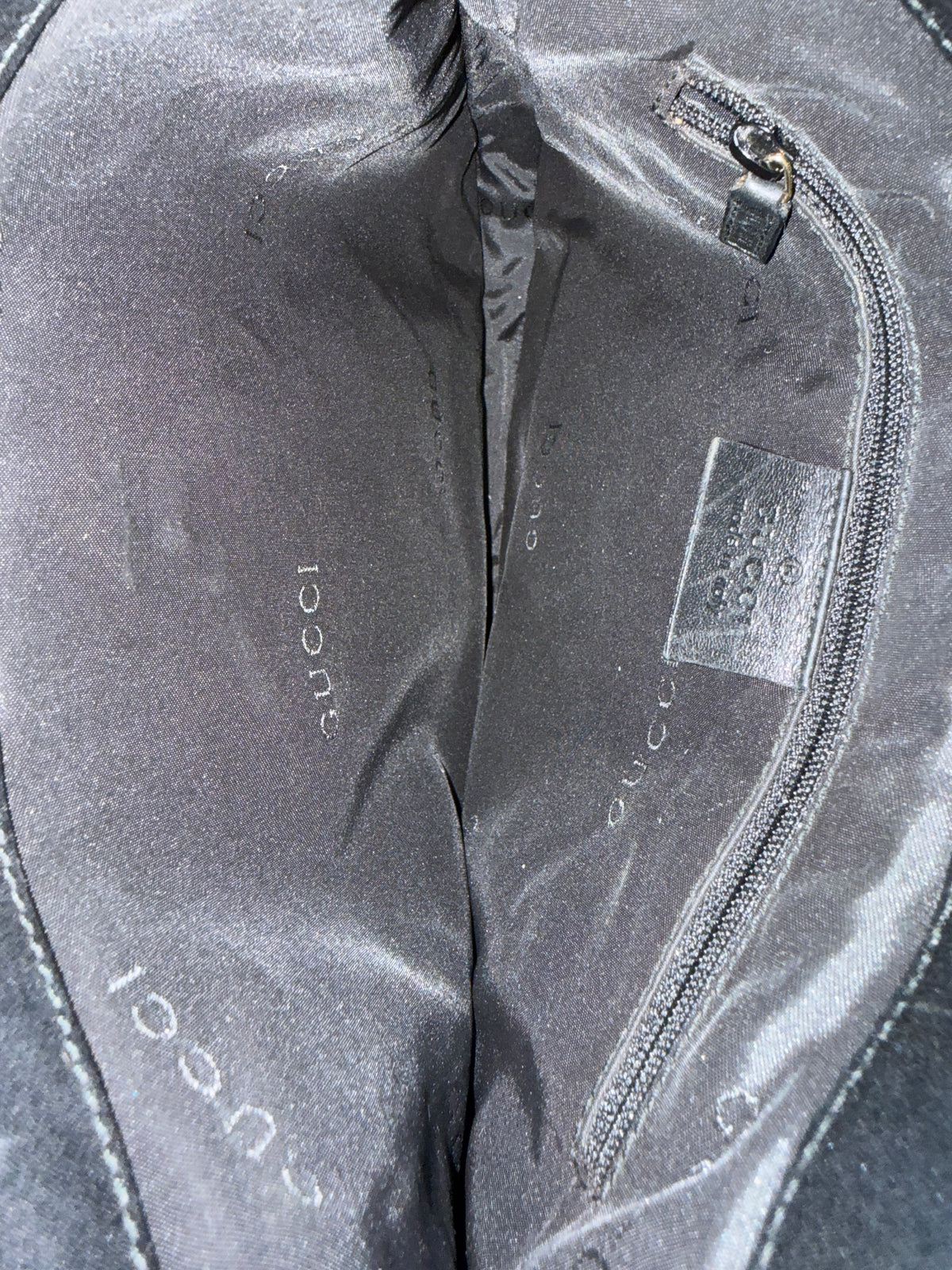 Gucci G Monogram Black Shoulder Bag