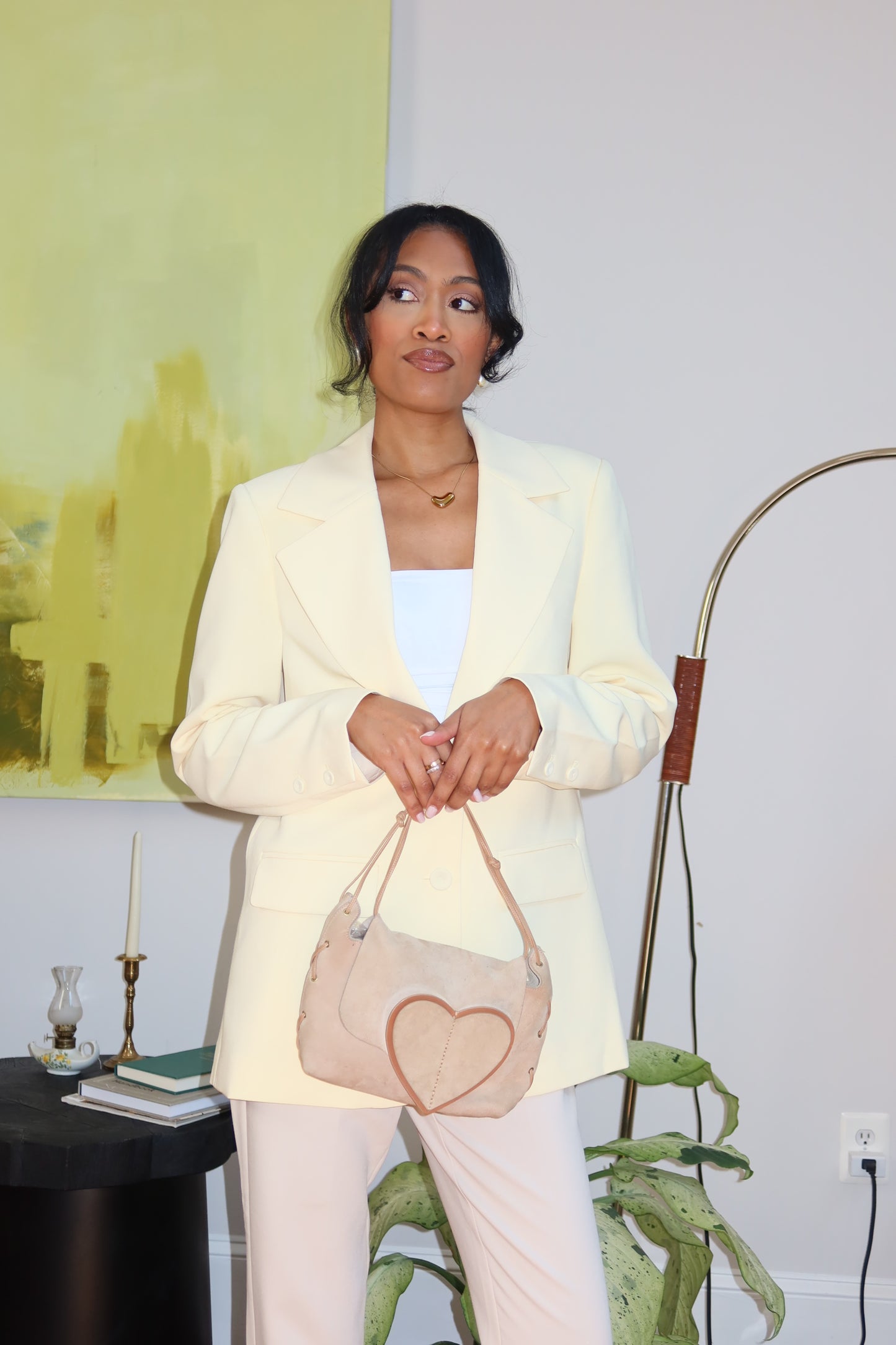 Gucci Heart Suede Tan Bag