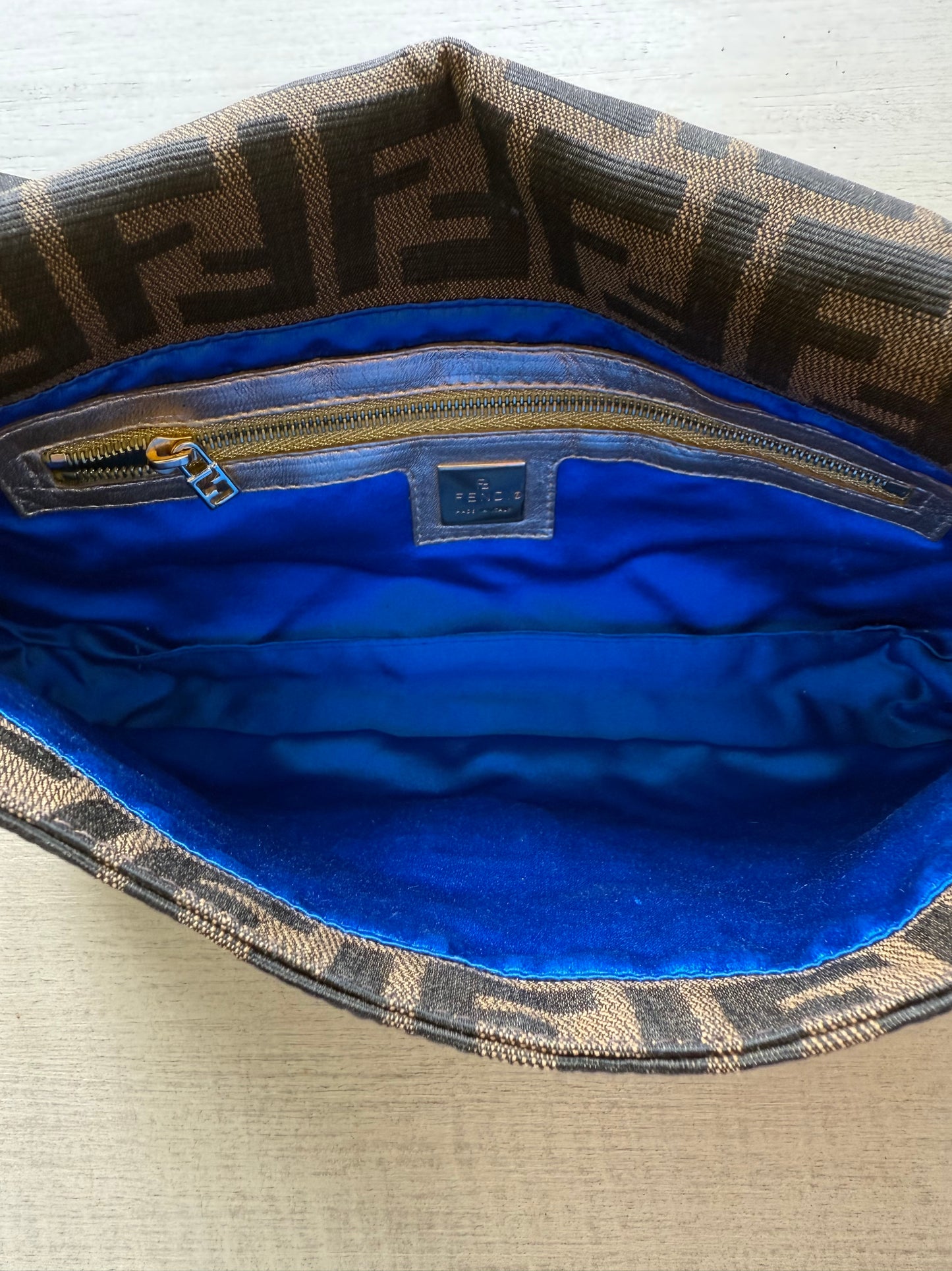 Fendi Embroidered Zucca Baguette
