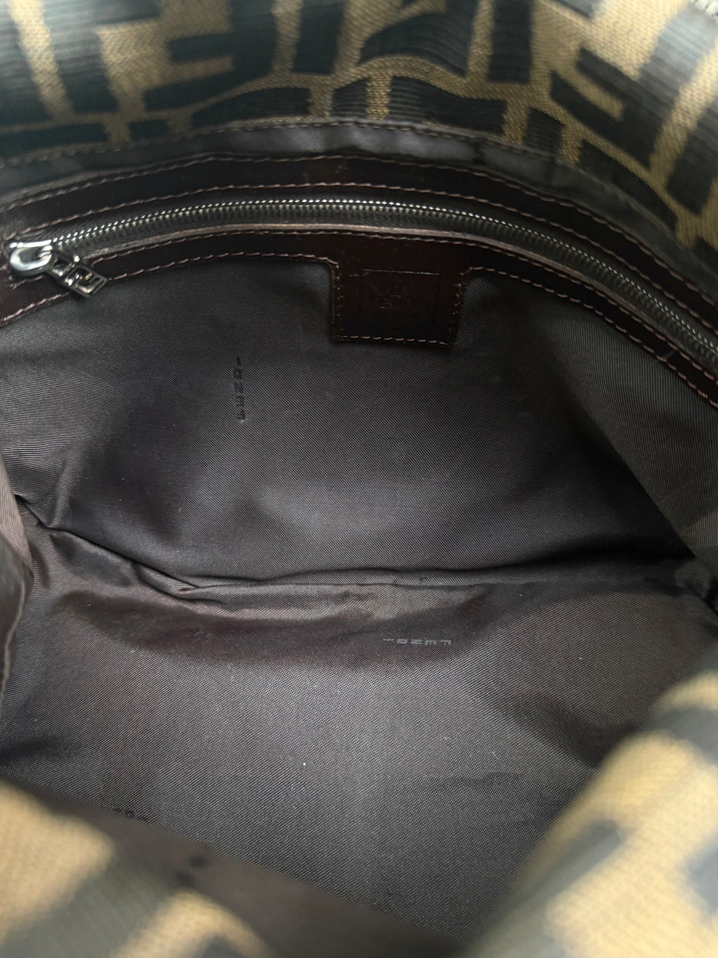 Fendi Zucca Double Flap Baguette
