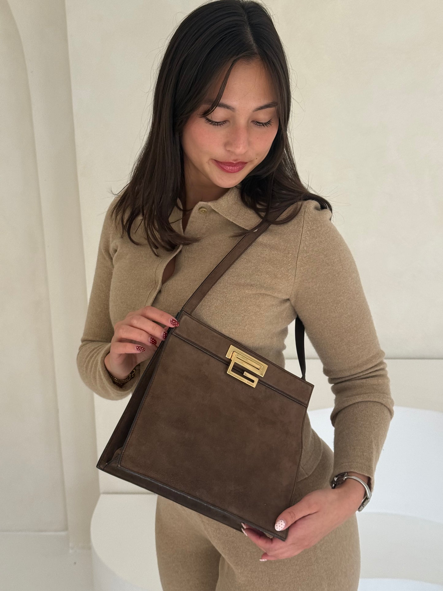 Gucci Brown Suede G Bag