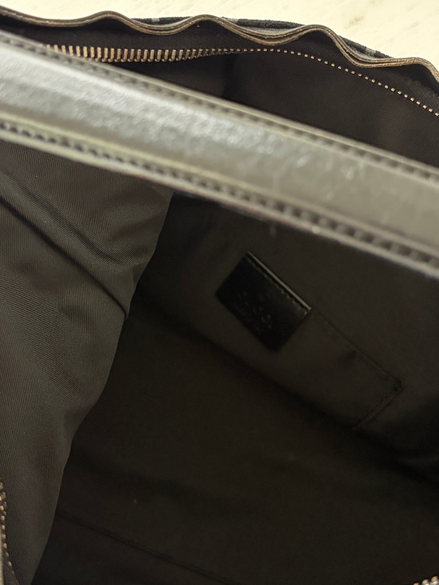 Gucci Tom Ford Hook Black Suede Bag
