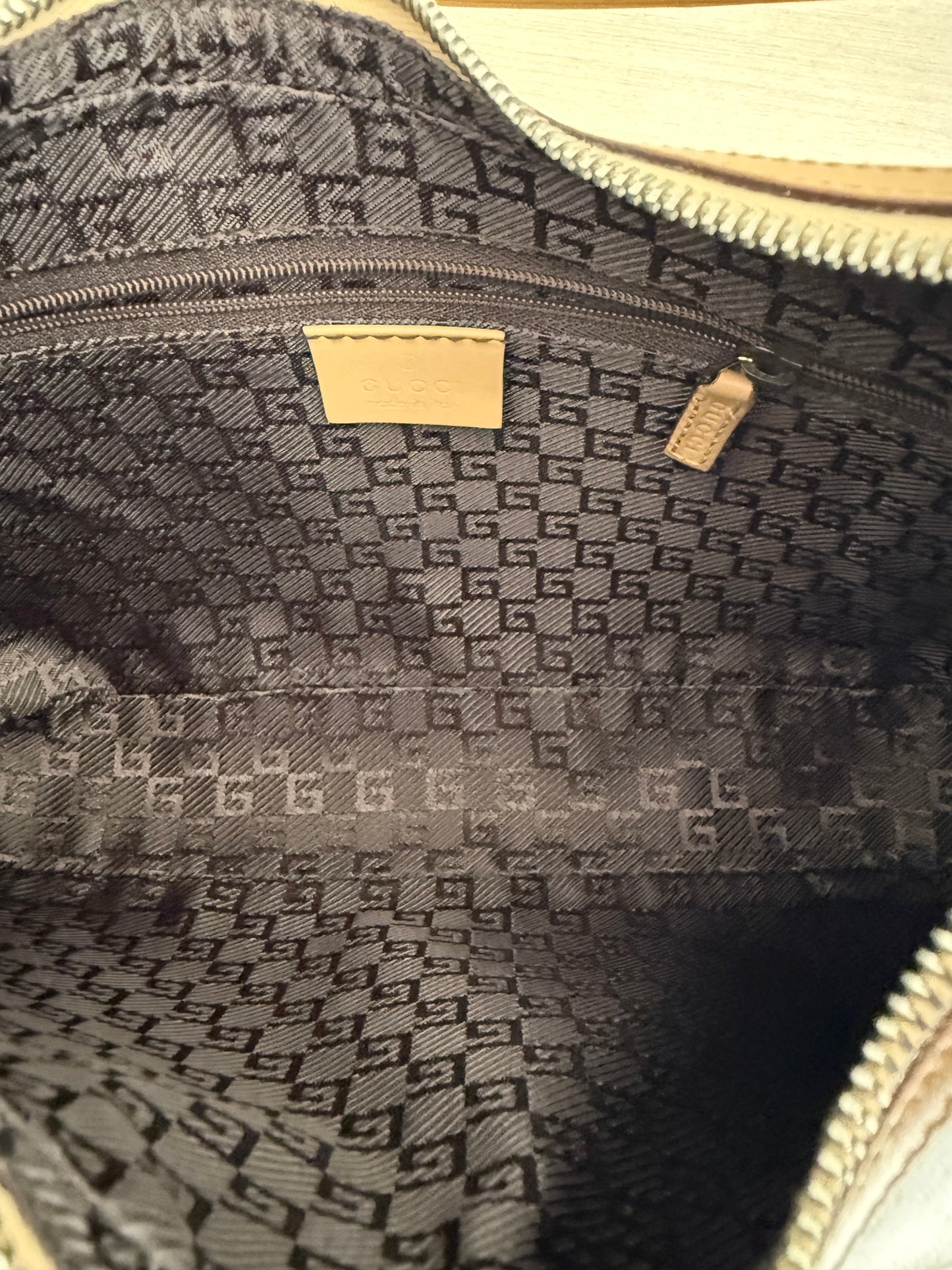 Gucci Tan Leather Hook Bag