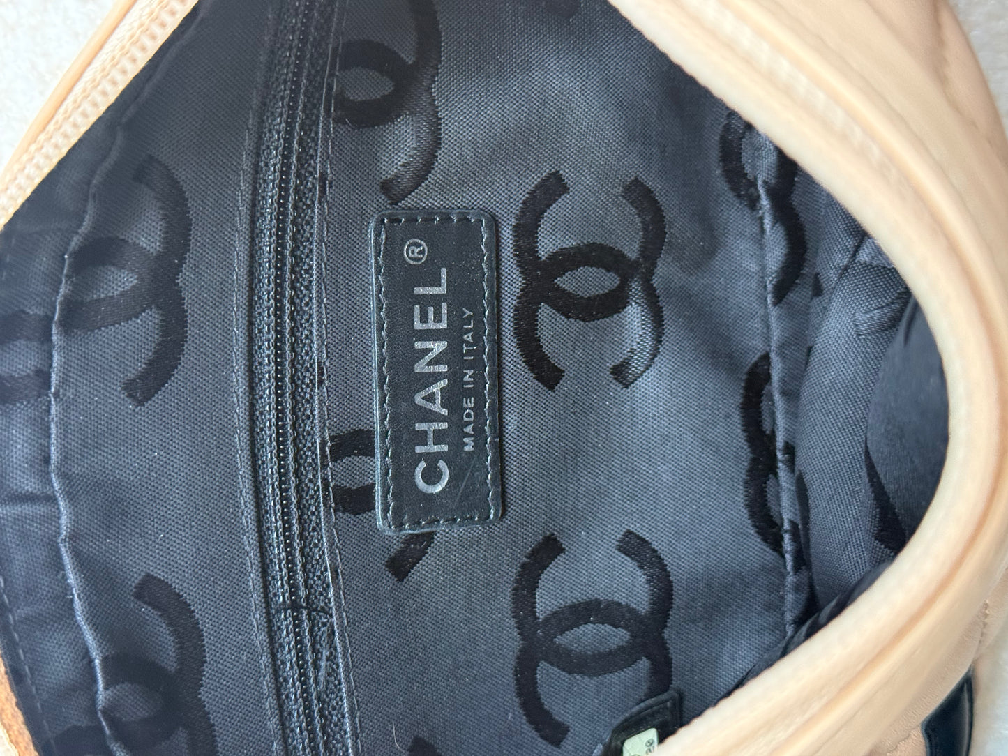 Chanel Cambon Quilted Tan Pochette