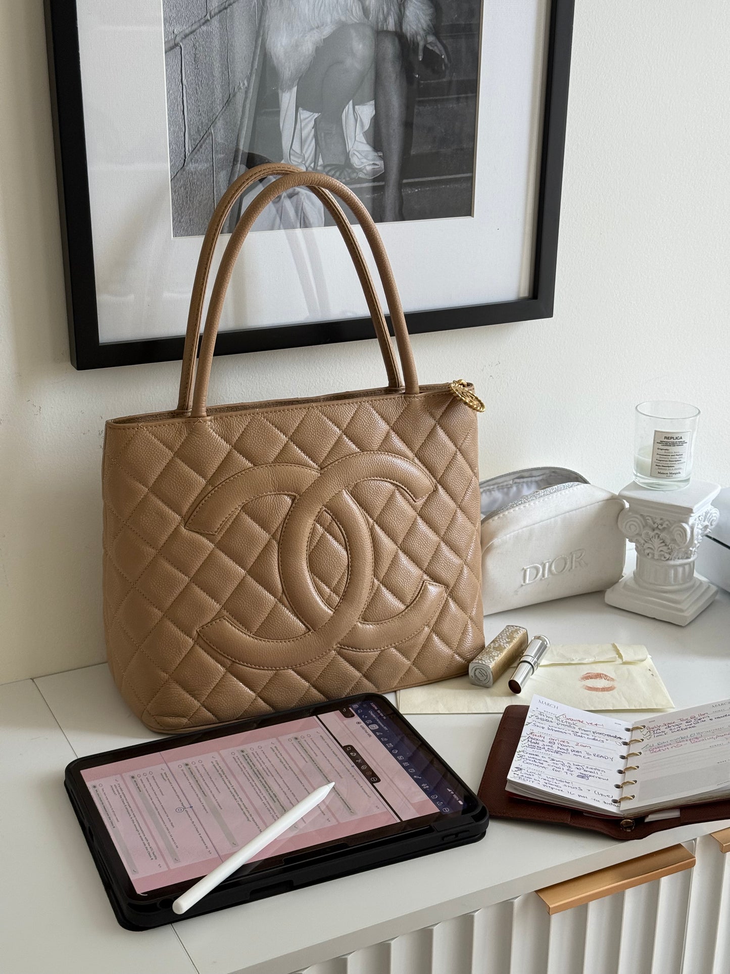 Chanel Medallion Leather Tote Bag