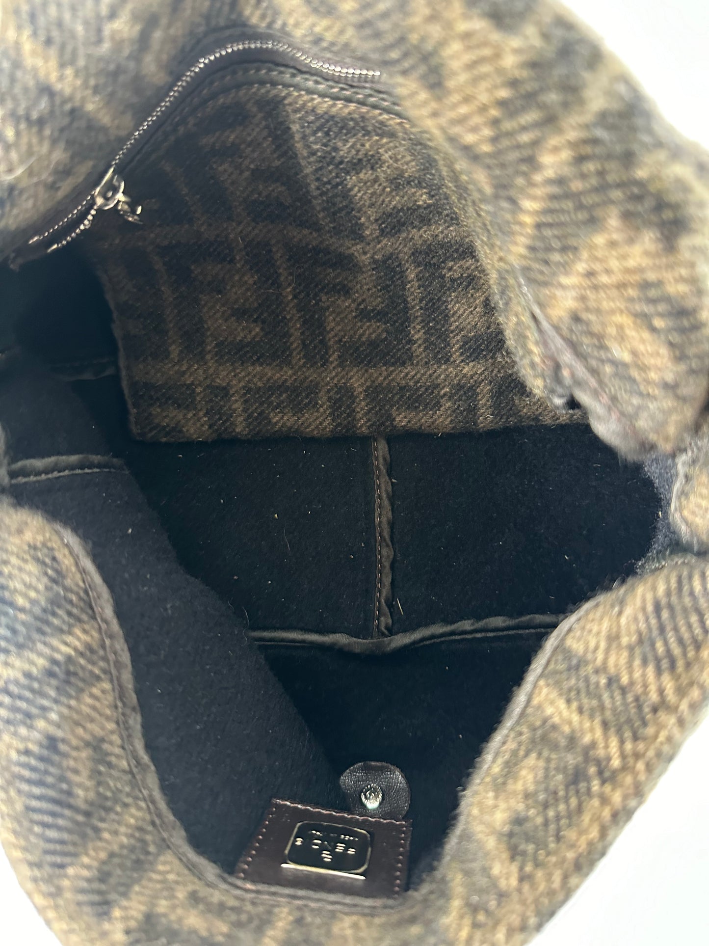 Fendi Zucca Wool Baguette